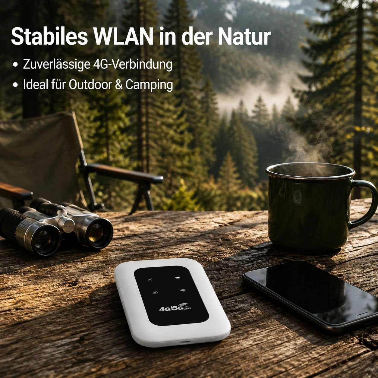 Tragbarer 4G WLAN-Router für unterwegs
