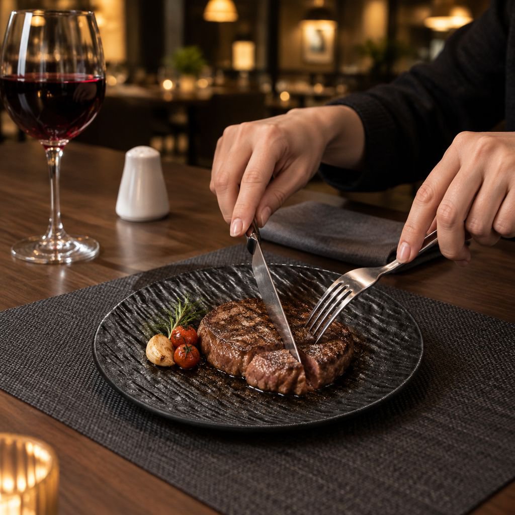Simple Round Ceramic Tableware Plate for Home