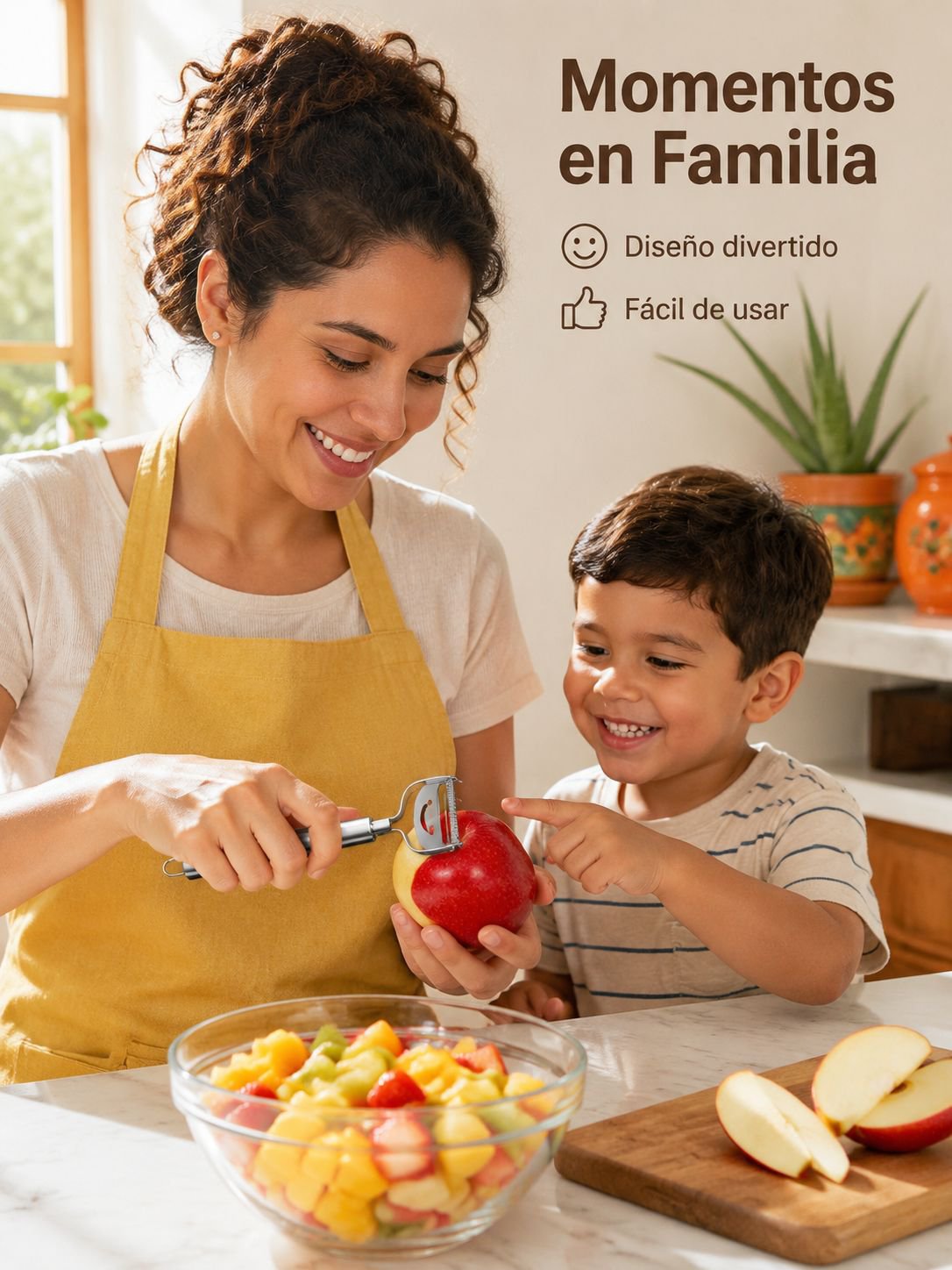 Utensilios de cocina de acero inoxidable para salas de estar y hogares - Pelador de frutas