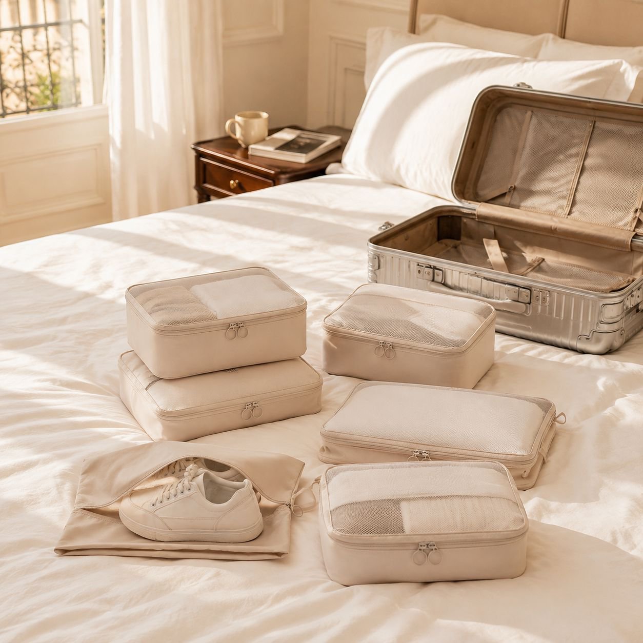 Lot de 6 pochettes de rangement imperméables et compactes pour vêtements de voyage