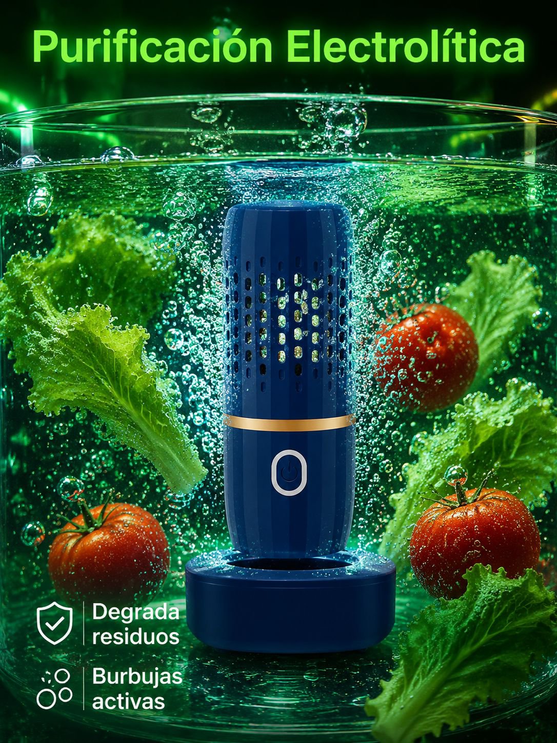 Purificador inalámbrico de frutas y verduras en cápsula