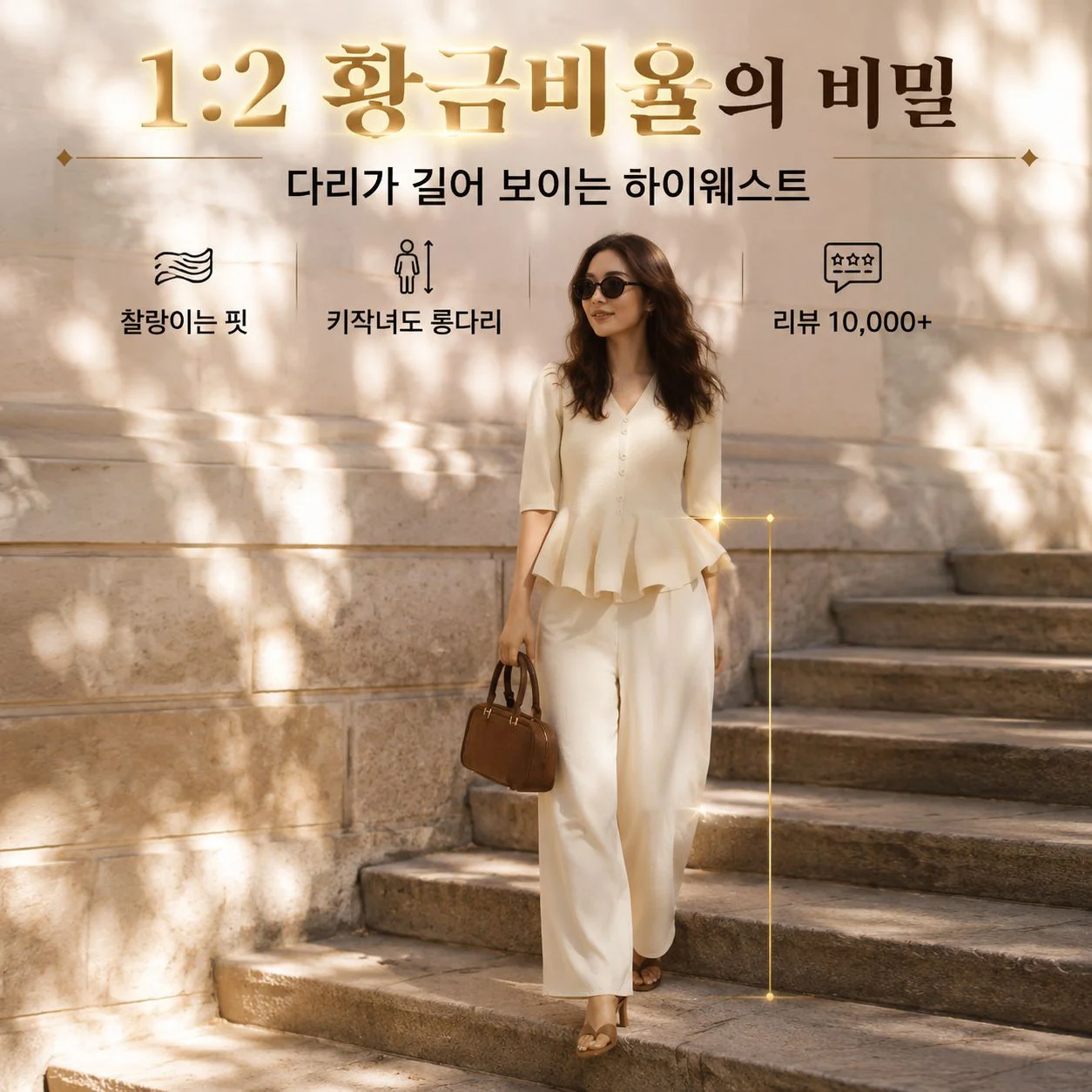 여름 홍콩 스타일 여성 투피스 스커트