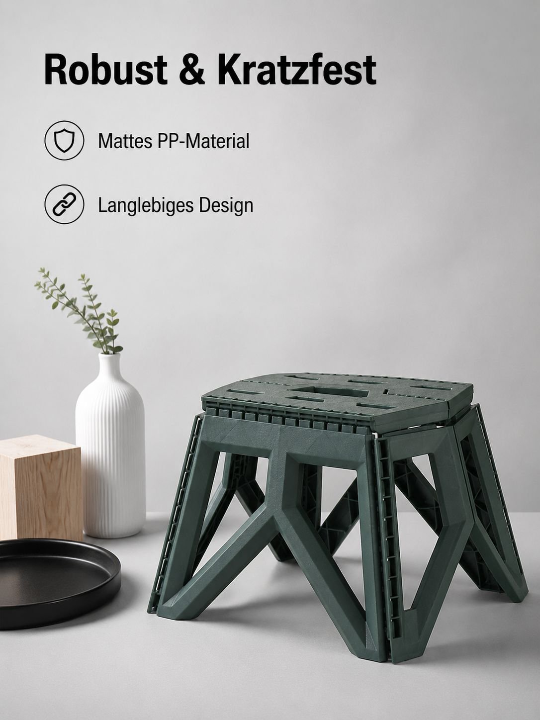 tragbarer Klapphocker aus Kunststoff