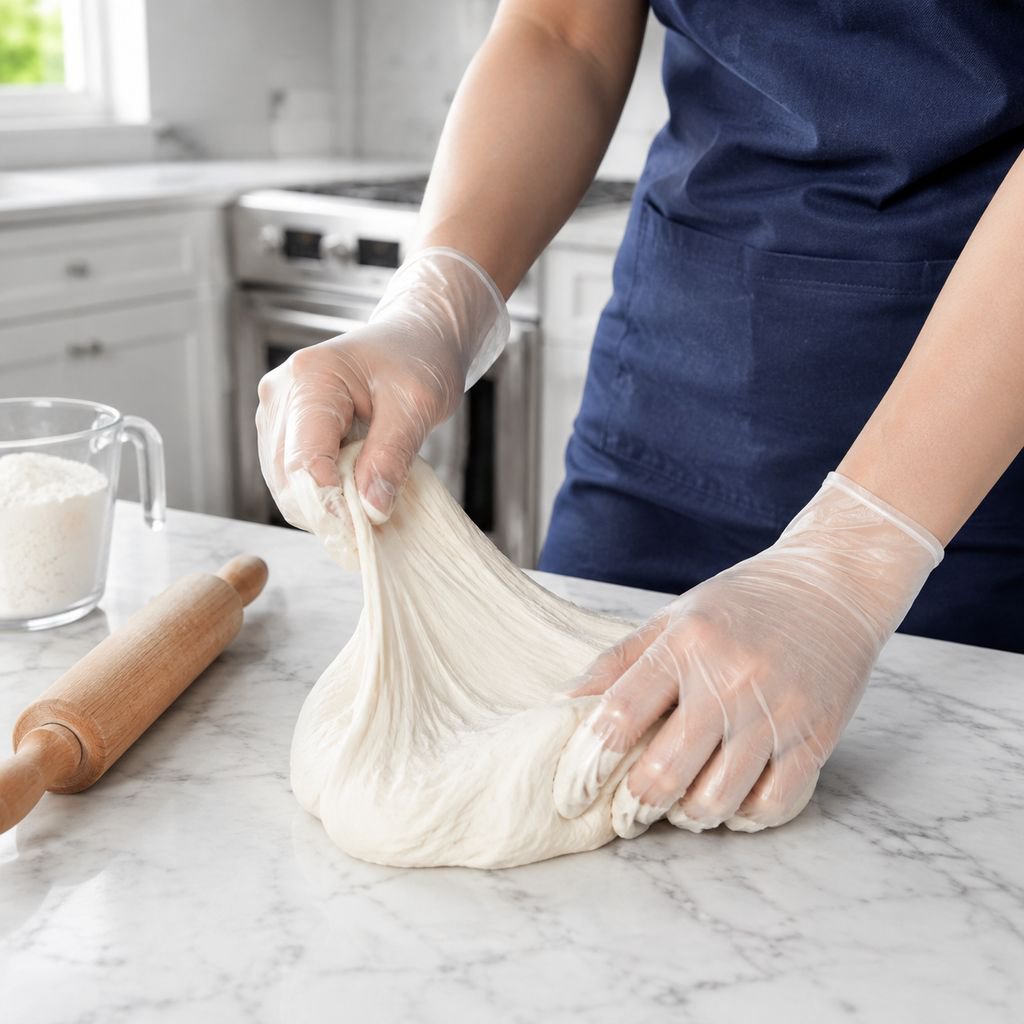 Disposable gloves, food-grade, thickened plastic film, transparent, suitable for catering, commercia