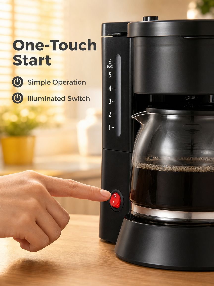 Large Capacity Drip American Coffee Maker