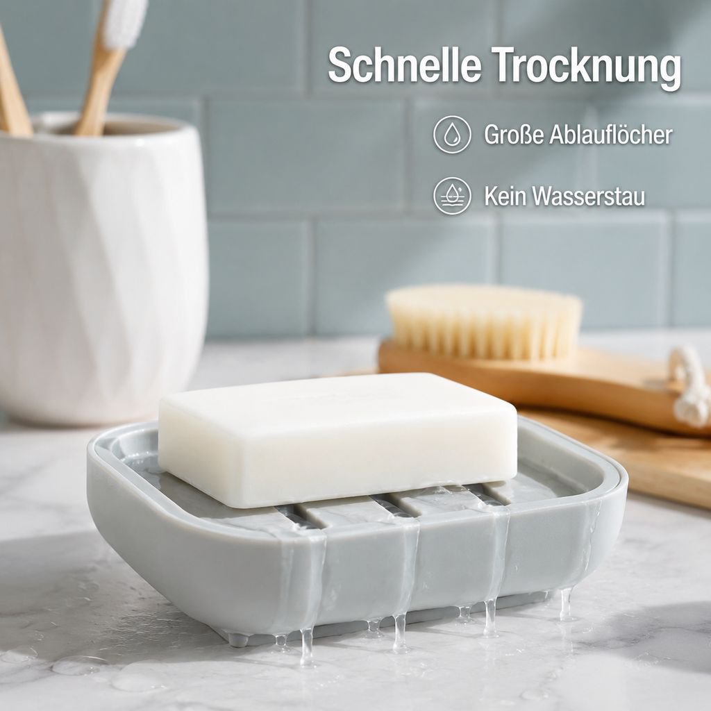 Abtropfende Seifenablage