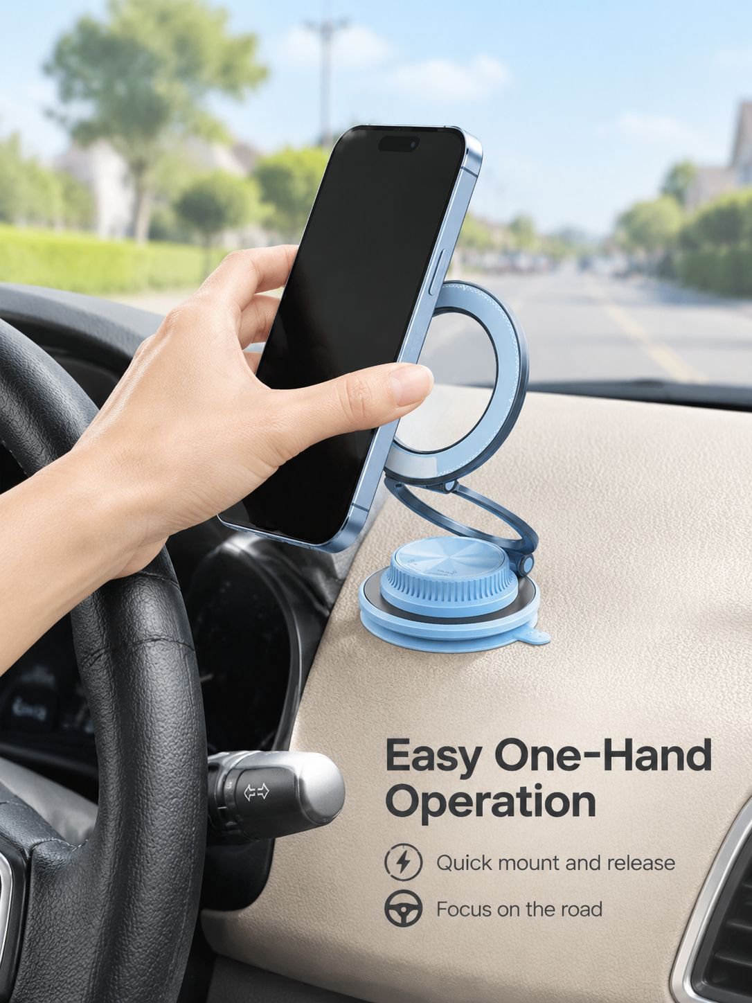 Ultra-thin Car Mount Suction Phone Holder