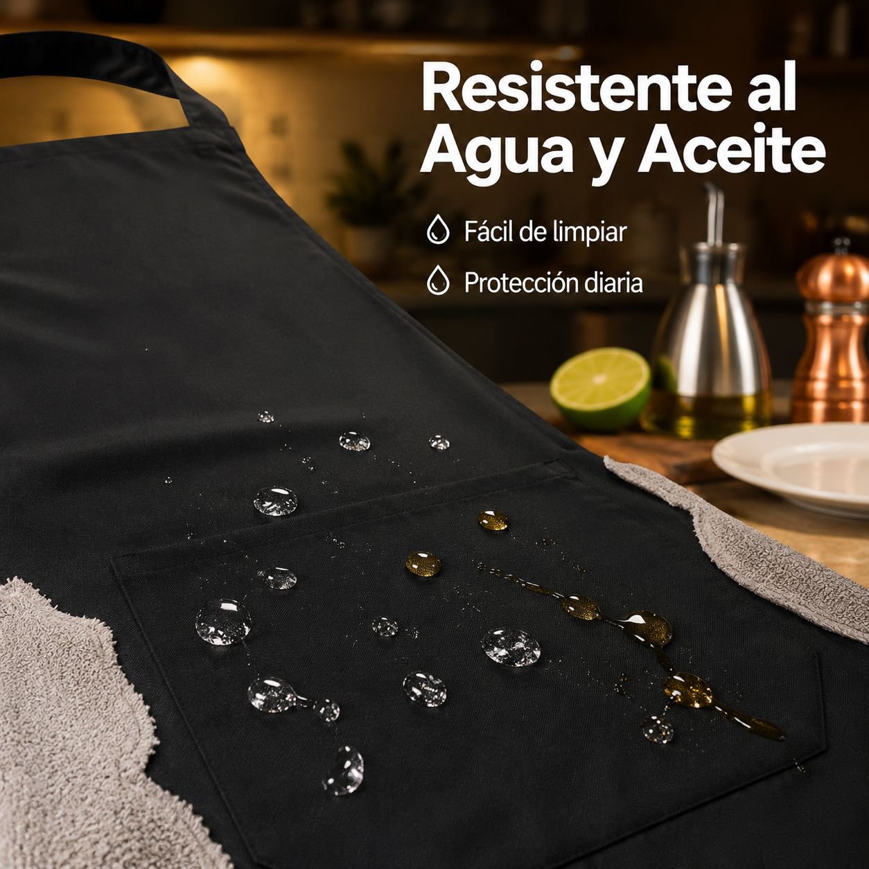 Chef Chef apron logo kitchen couple fashion simple hanging neck waterproof and oil-proof apron
