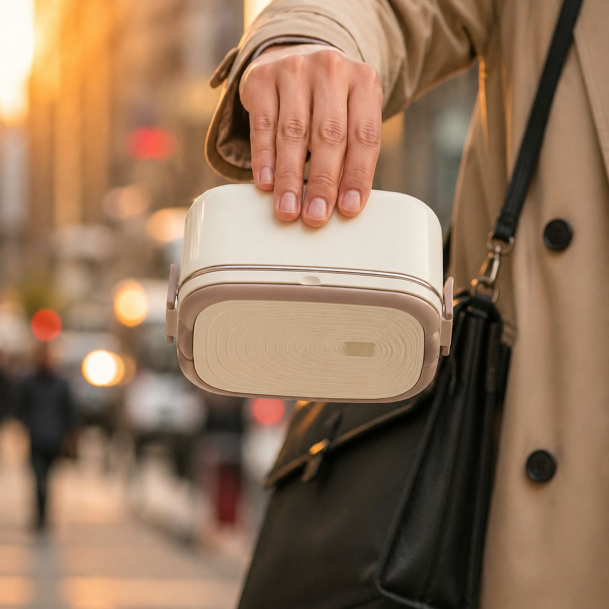 Portable food warmer lunch box for office use
