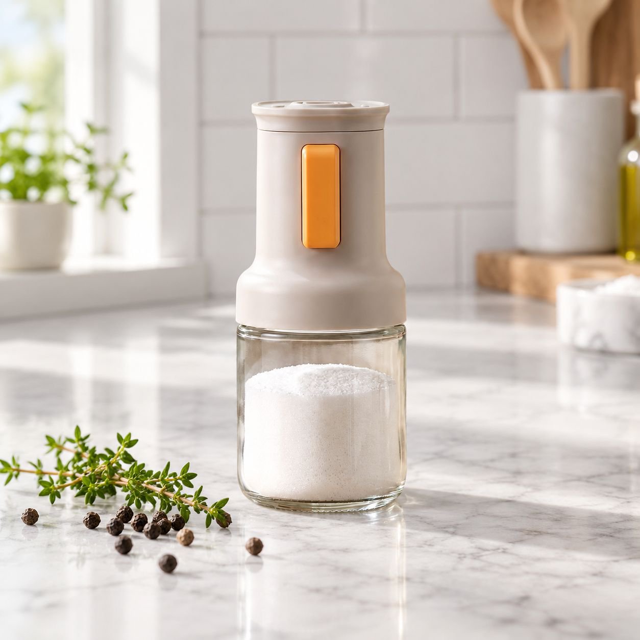 Quantitative Press-Type Salt Shaker Moisture-Proof Kitchen Seasoning Dispenser Bottle