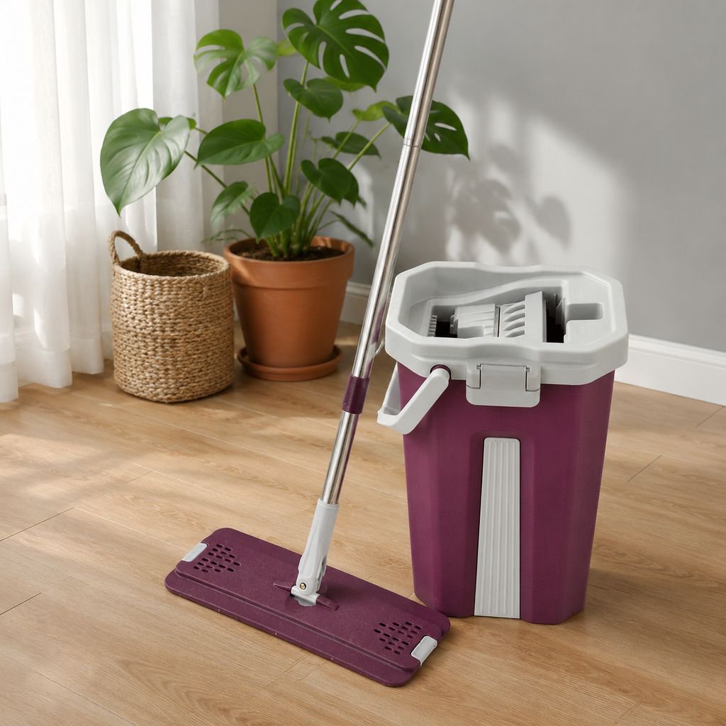 Extendable Handle Microfiber Flat Mop Multifunctional Floor Cleaner for Home