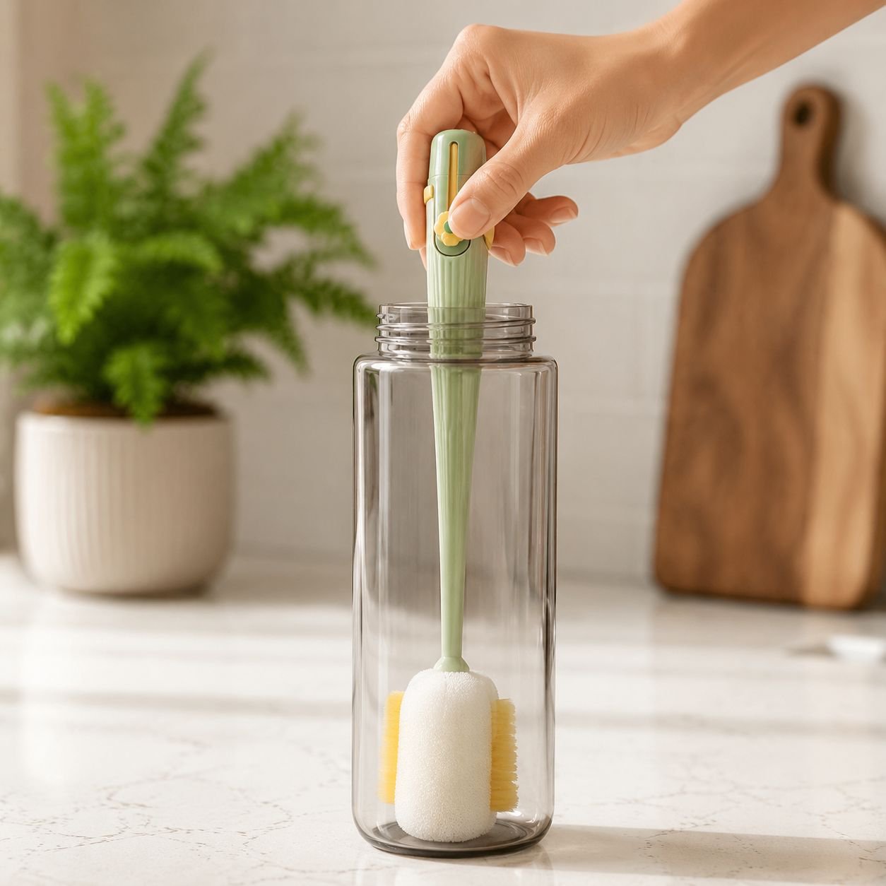 Multifunctional brush set for cups, mugs, and bottles