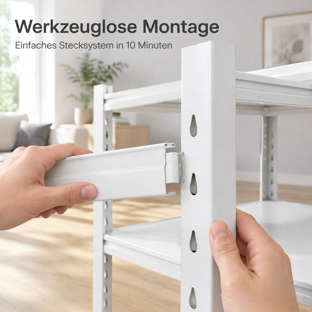 Haushaltsregal aus Metall für eine übersichtliche Organisation