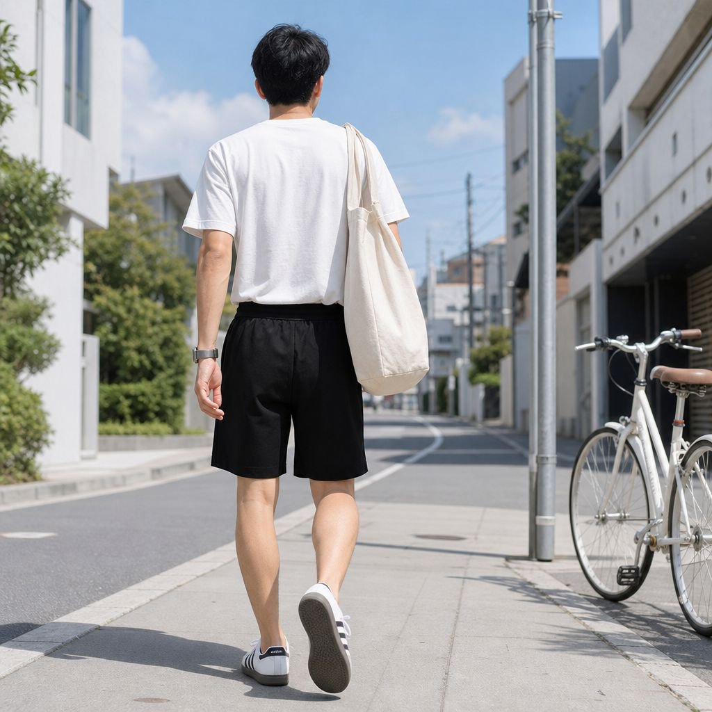 男性用 吸湿速乾ストレッチショートパンツ、夏のカジュアル必需品