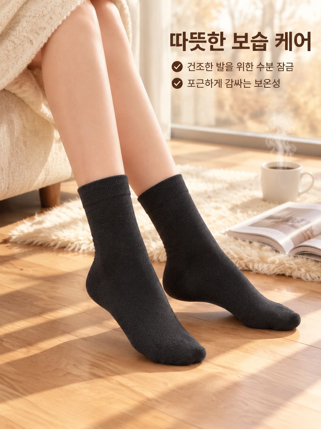 종아리 길이 갈라짐 방지 양말