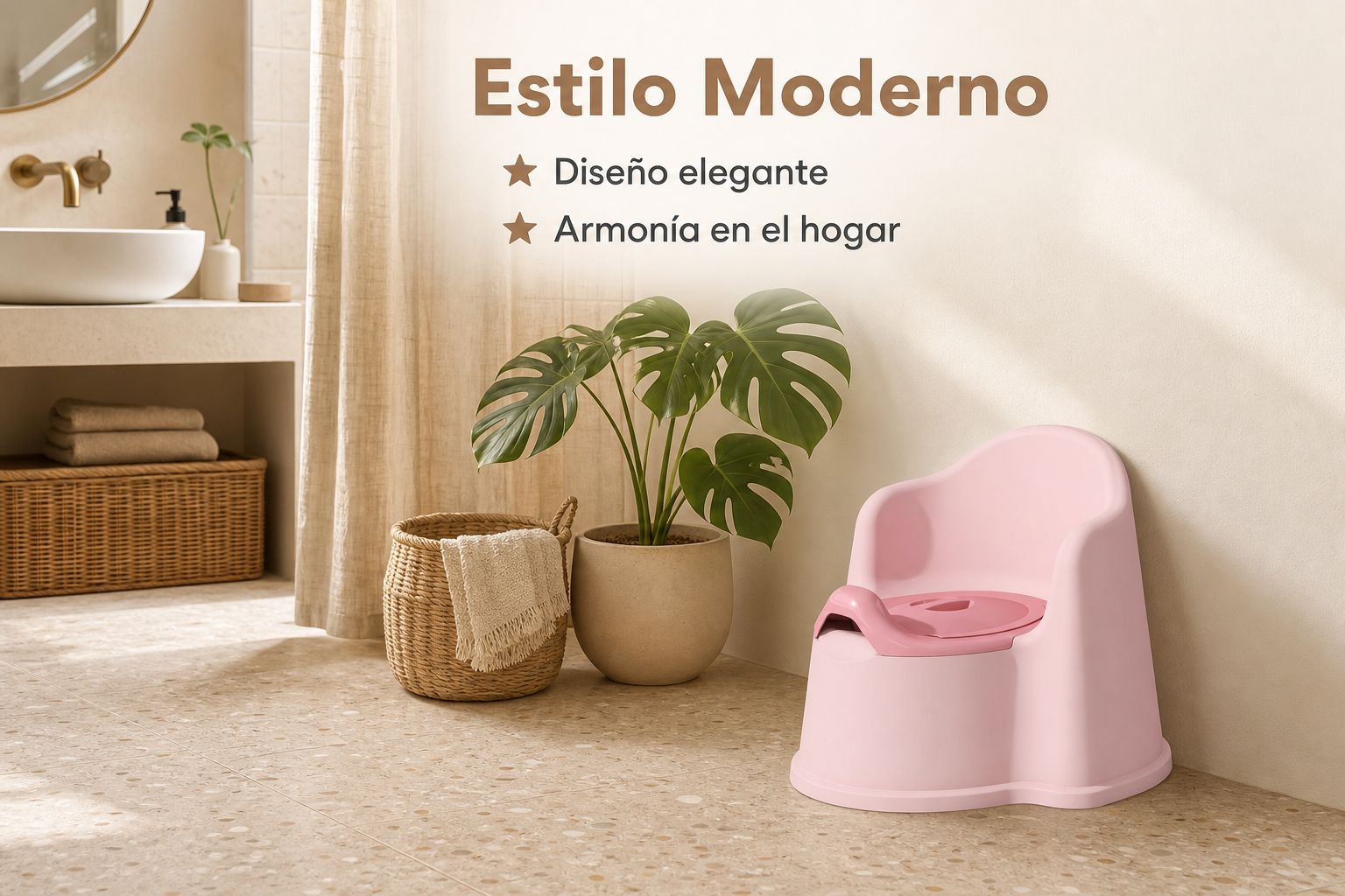 Material plástico grueso y resistente para inodoro