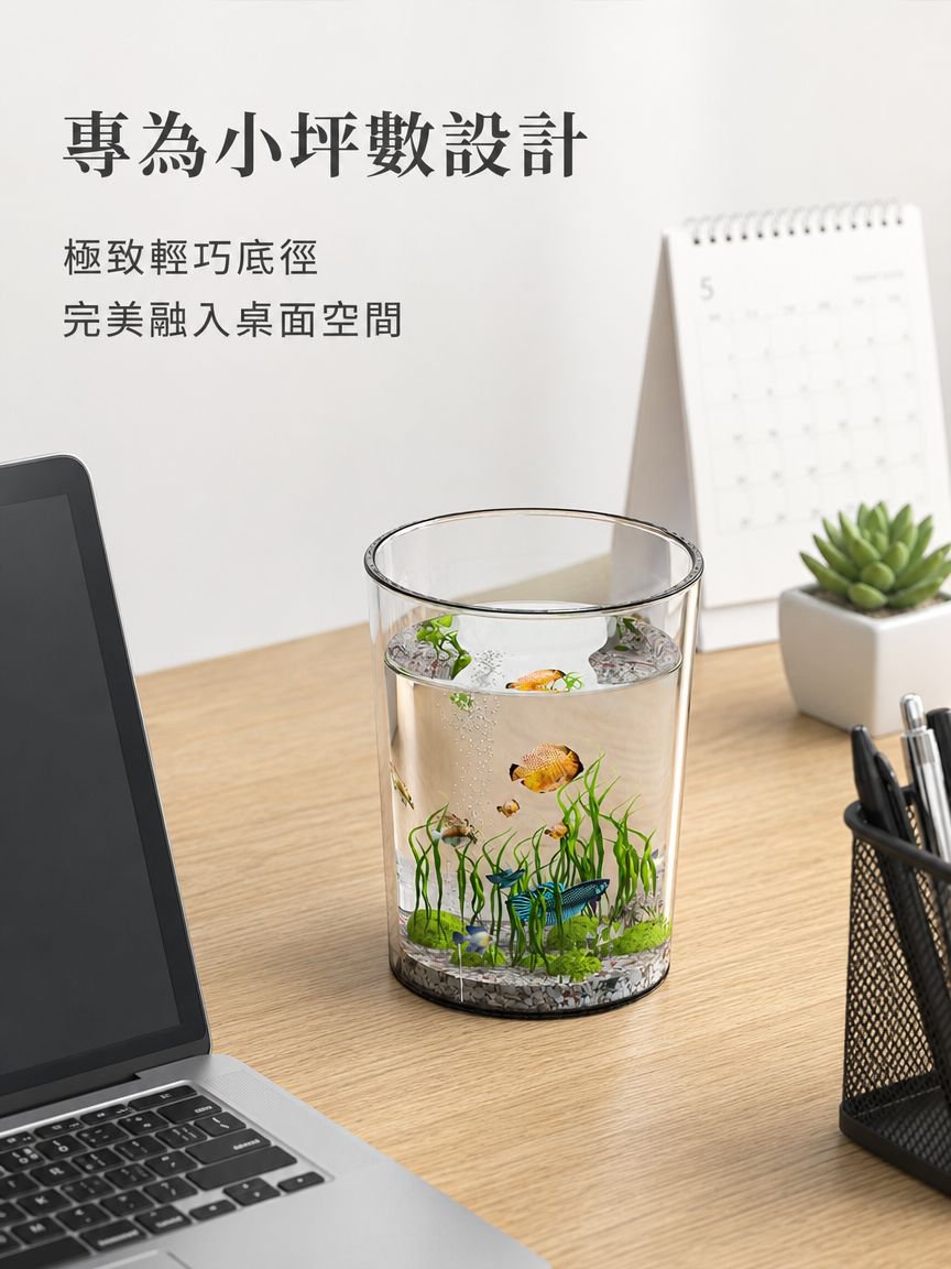 圓形生態魚缸