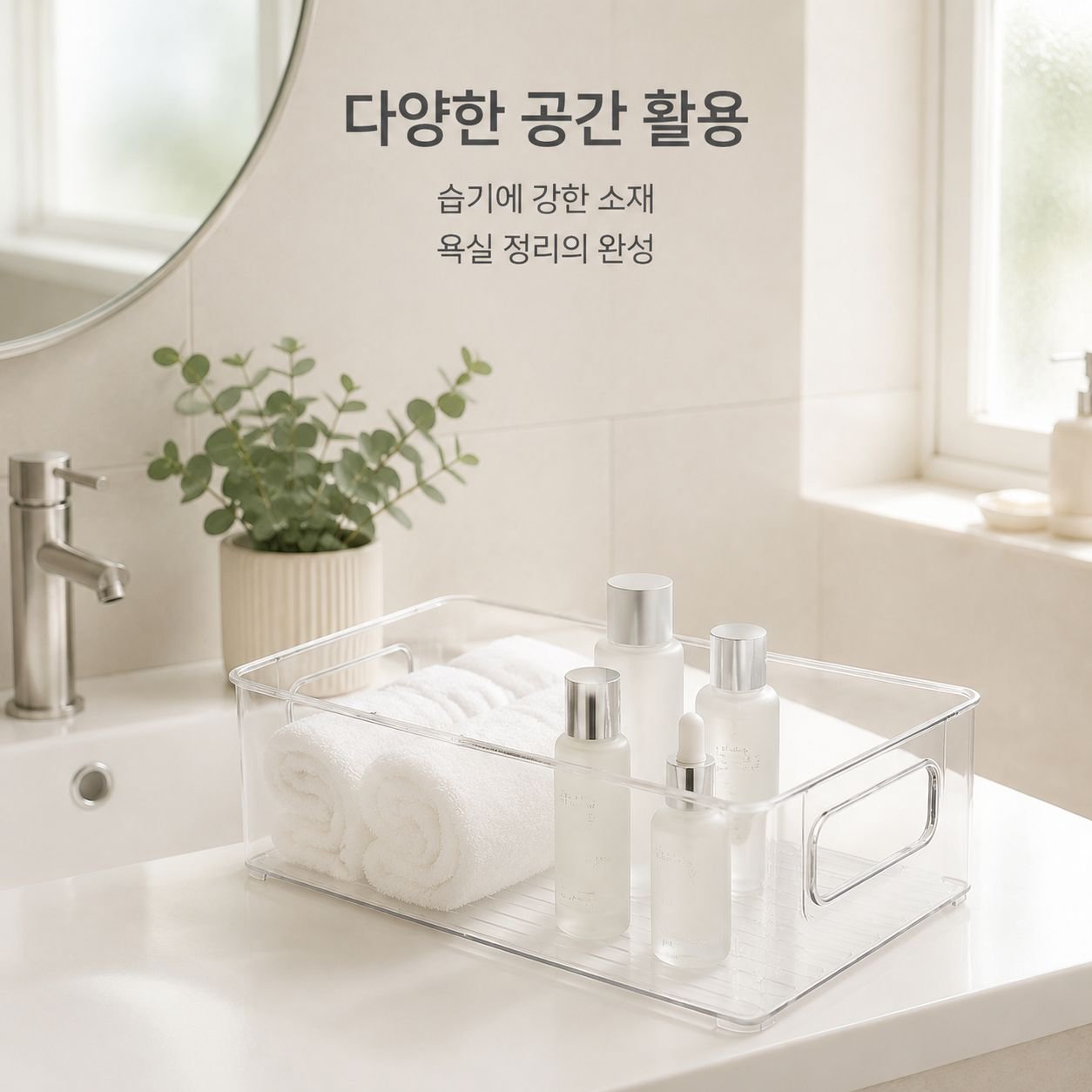 데스크탑 수납함 PET 투명 수납함