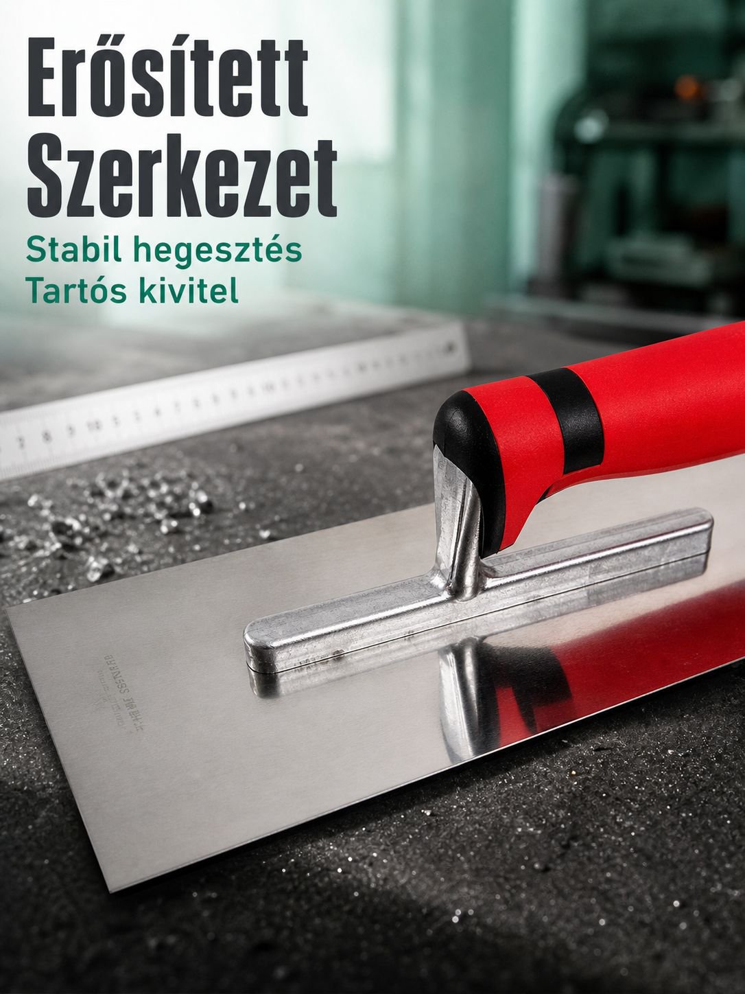 Rozsdamentes acél glettvas vakoló szerszám