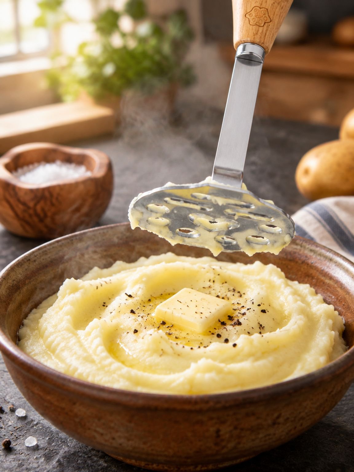 Prensador de papas de acero inoxidable