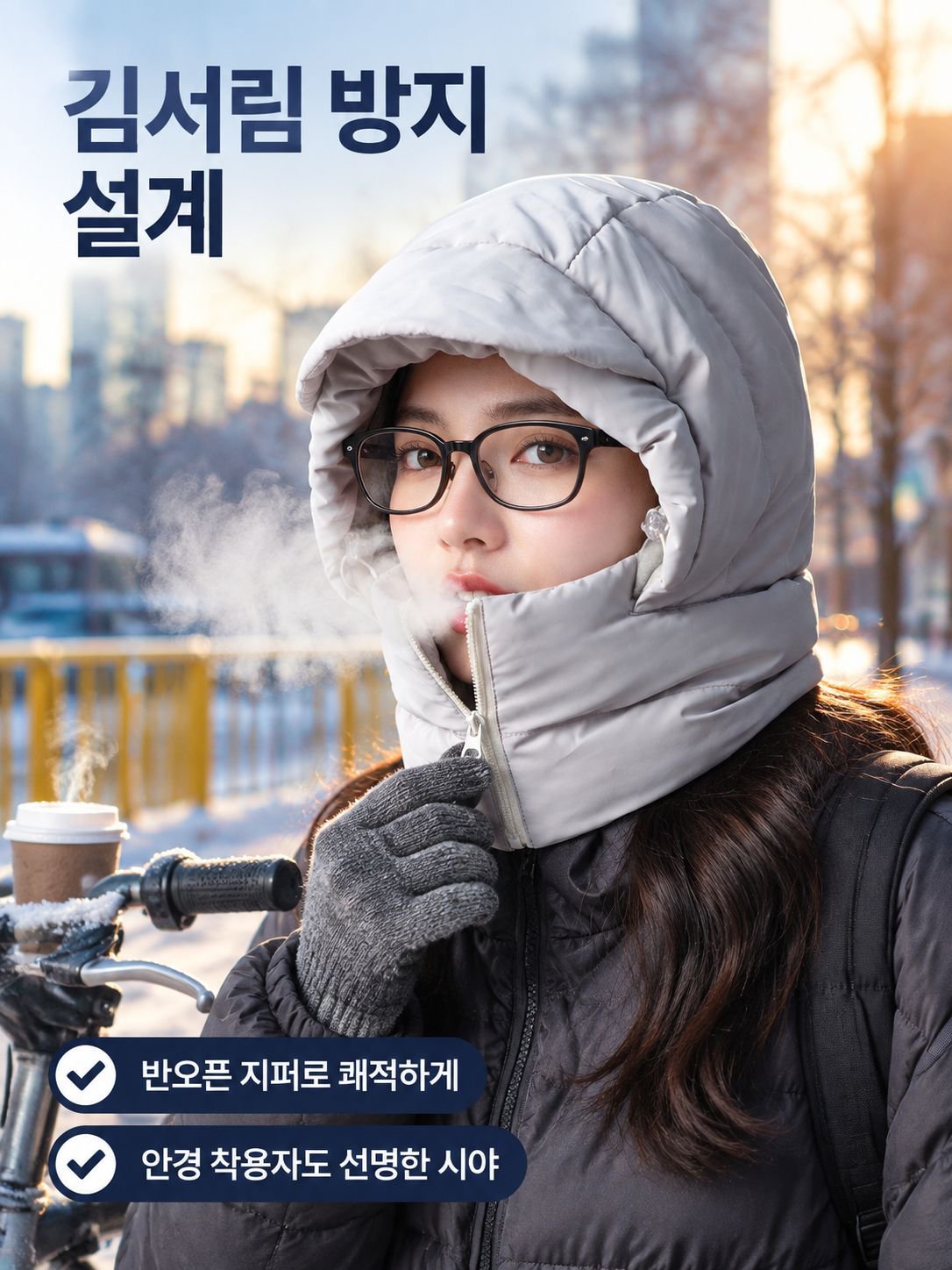 플리스 안감 겨울용 사이클링 모자