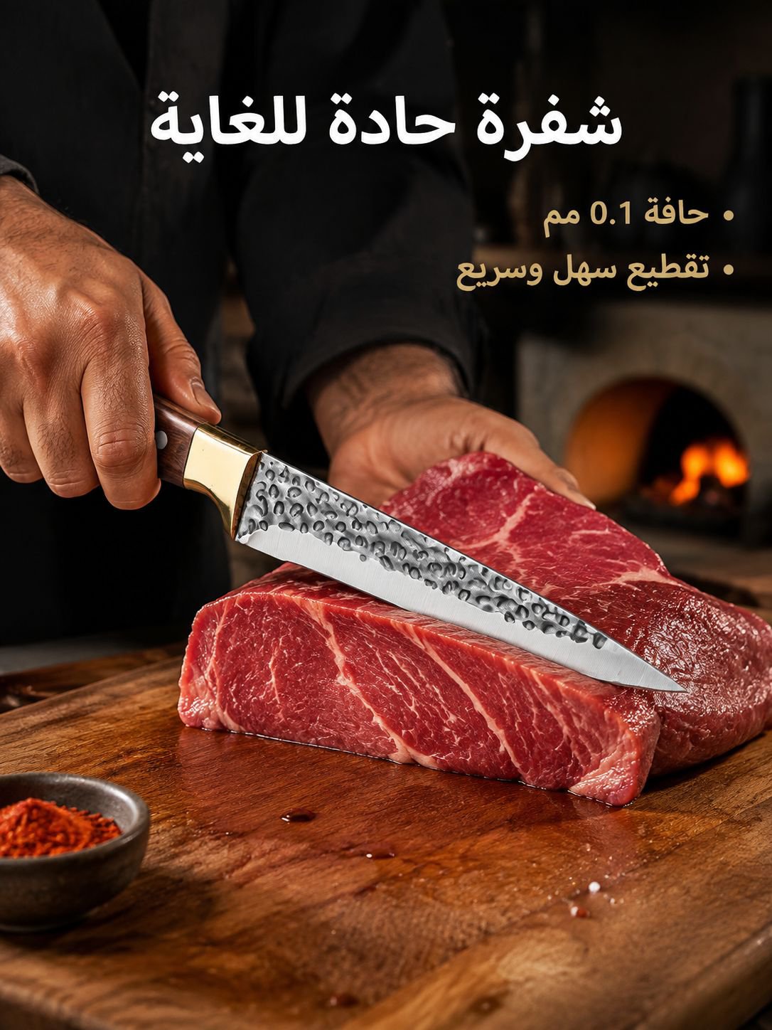 مجموعة السكاكين الحادة الألمانية المصنوعة يدويا من 3 قطع