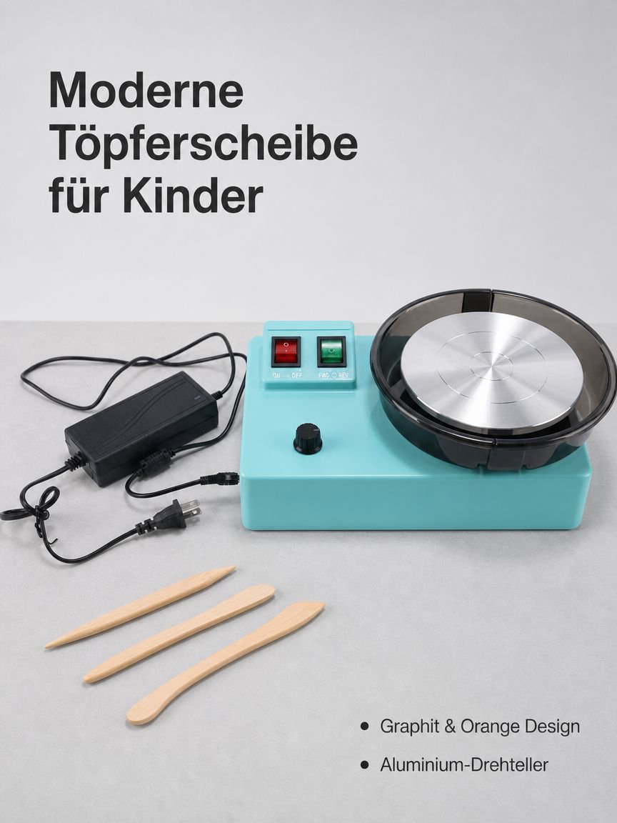 Elektrische Töpferscheibe für Kinder, ideal für Heimgebrauch und Lernzwecke