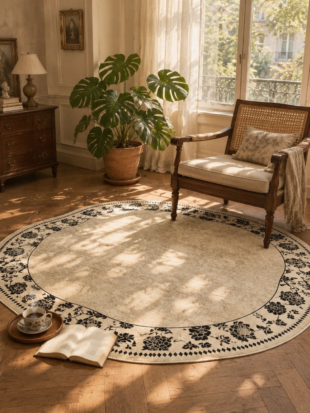 Stilvolle Wohnkultur mit Vintage-Teppich