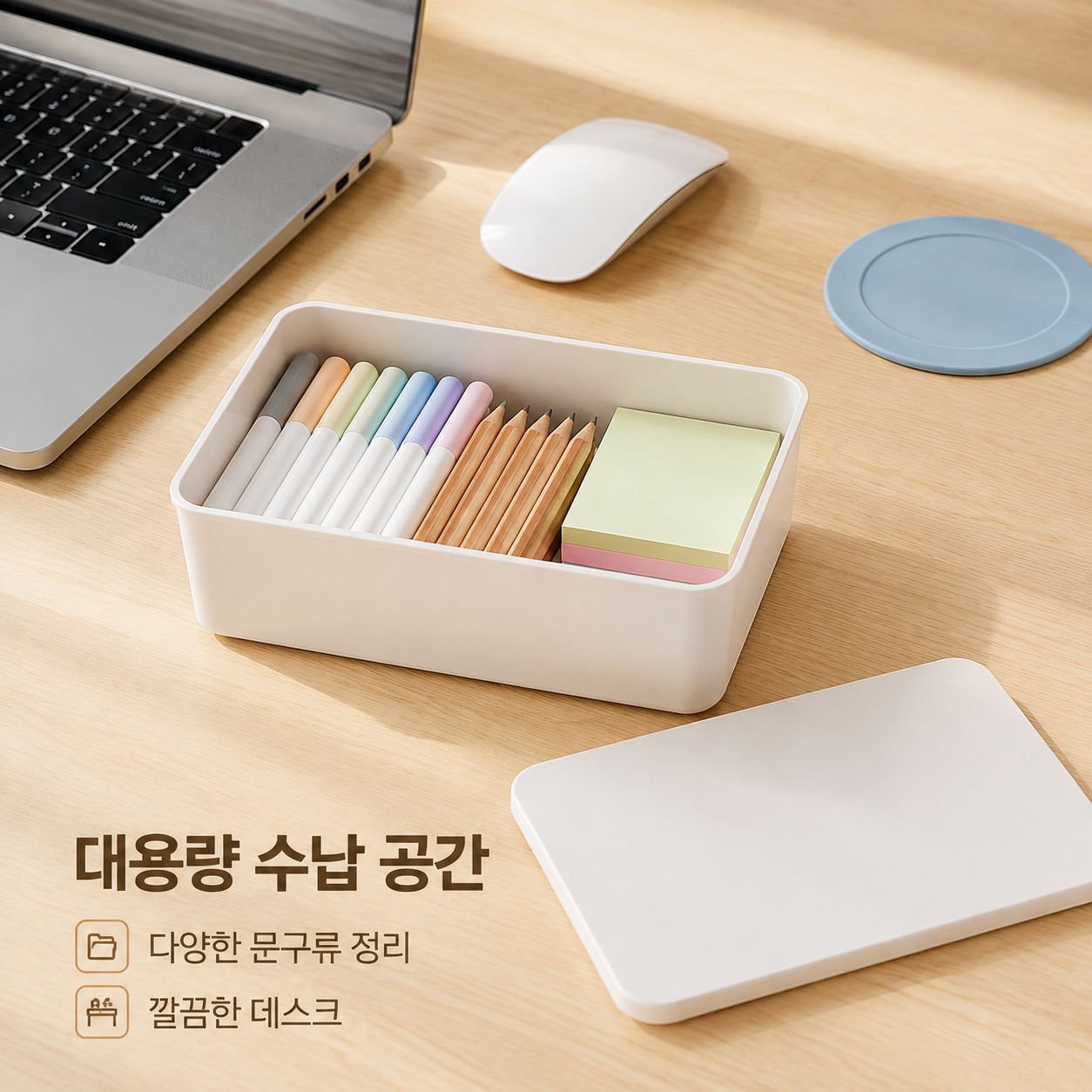 기숙사 학생용 책상 위 문구 수납함