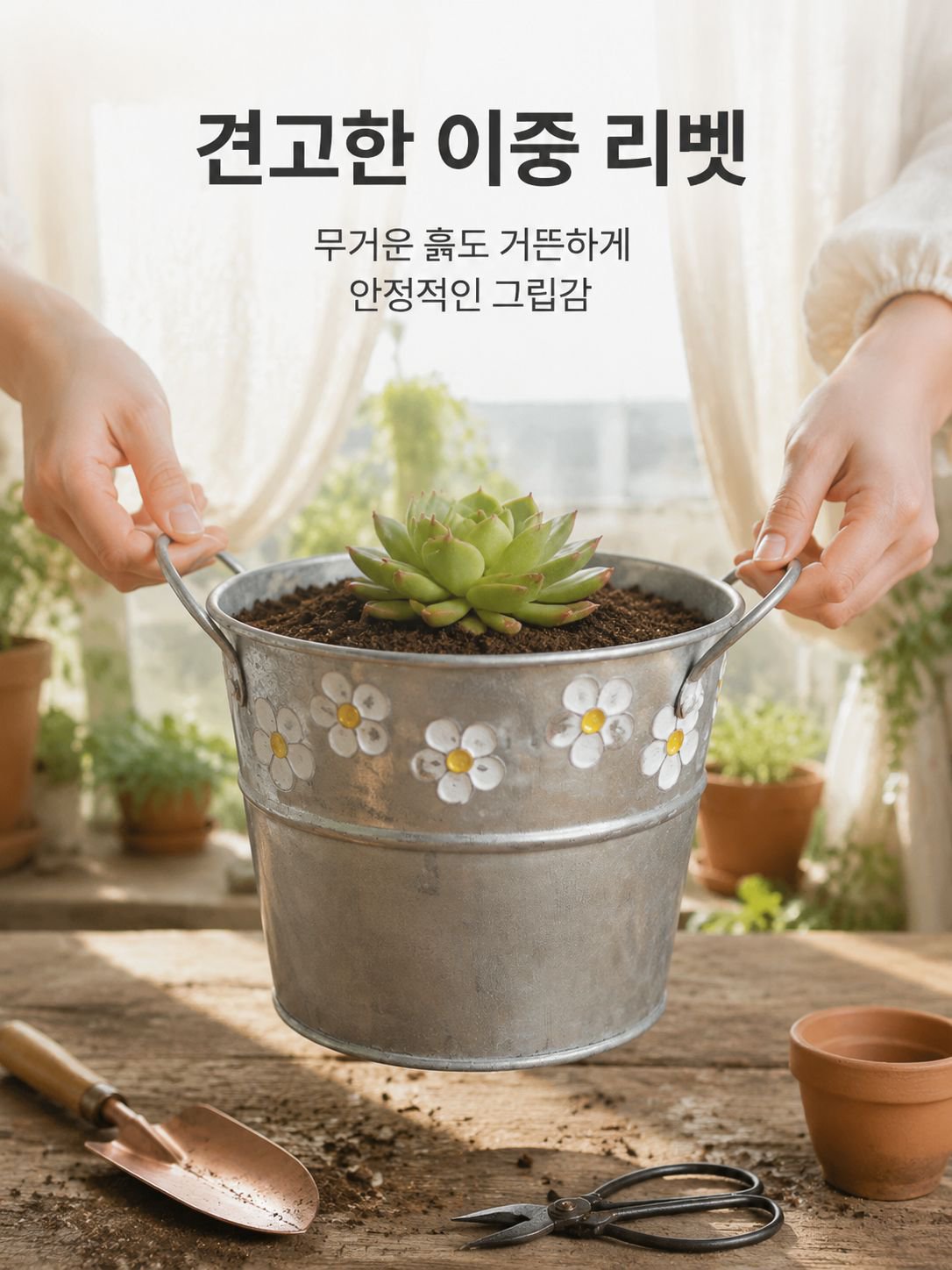 단조 철제 꽃병