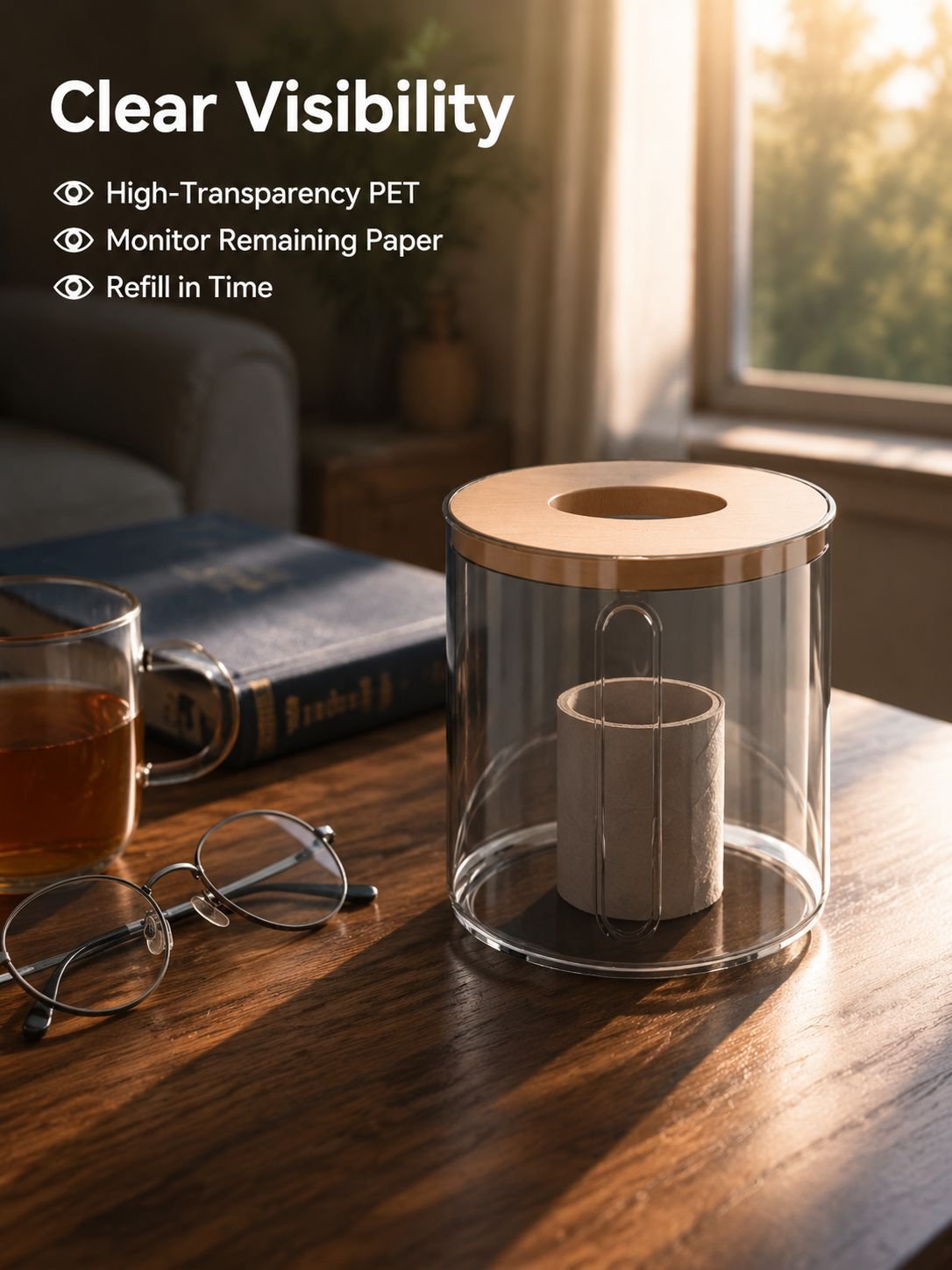 Multifunctional Tissue Box and Paper Roll Holder