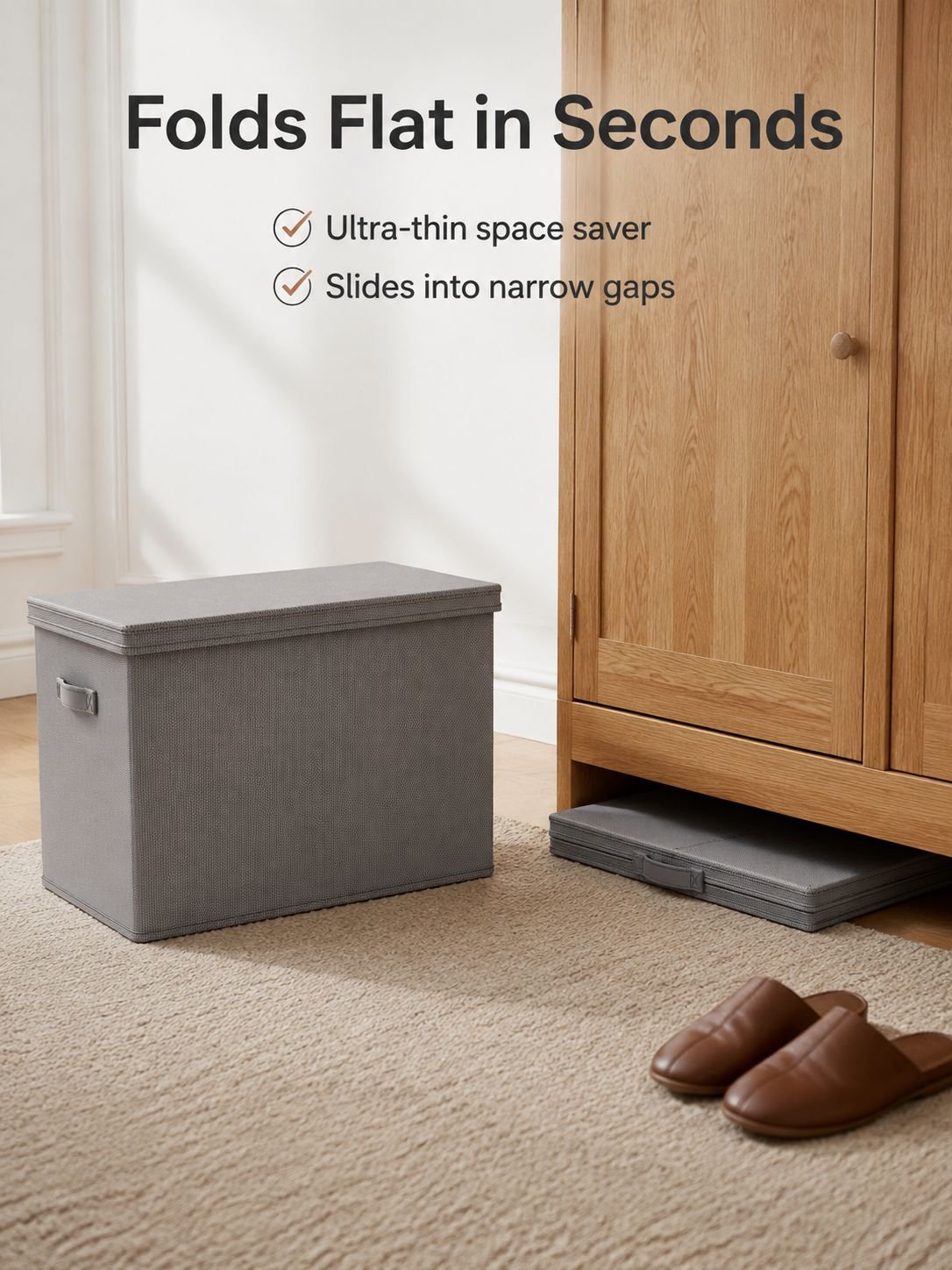 Large Capacity Fabric Foldable Storage Box Closet Organizer Bin