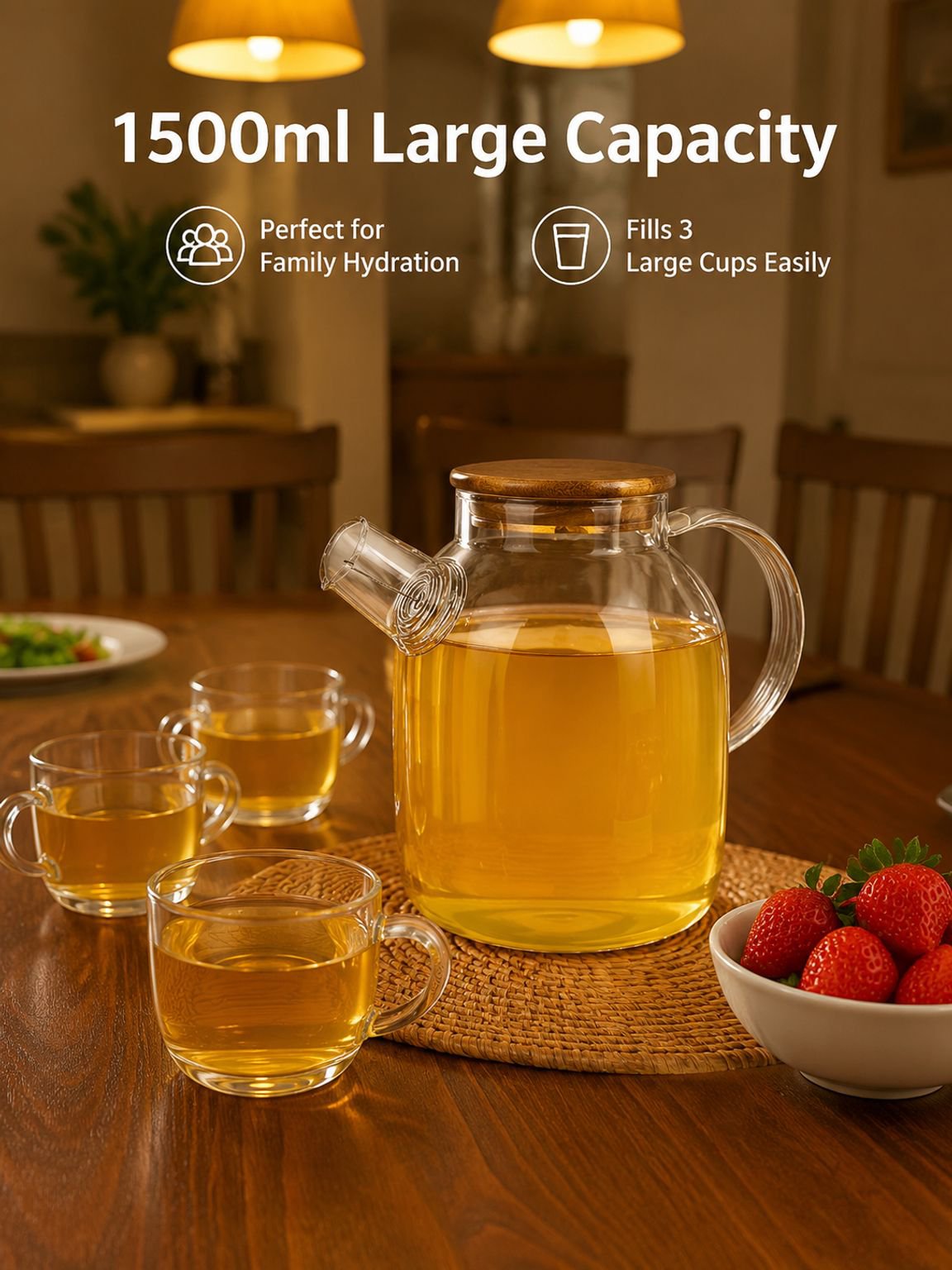 Thickened glass water bottle