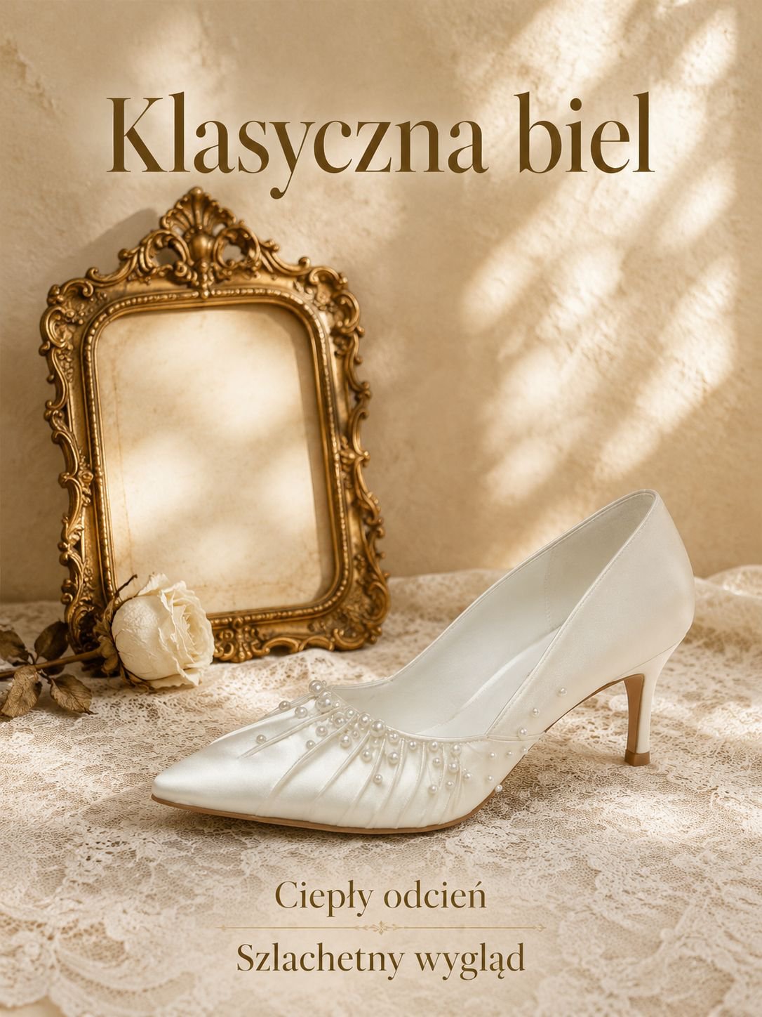 Eleganckie francuskie buty ślubne