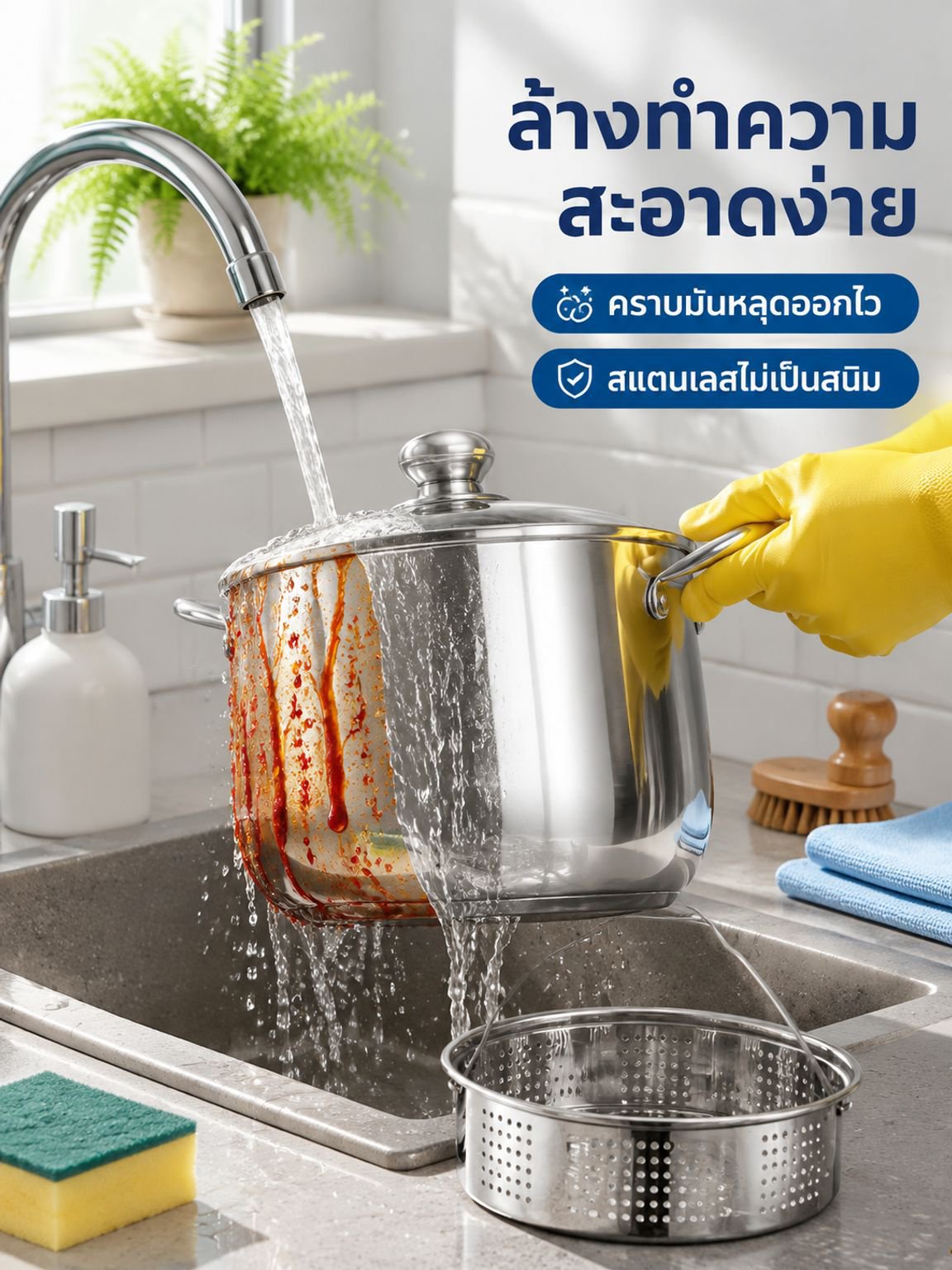 หม้อสแตนเลสสำหรับทำอาหาร