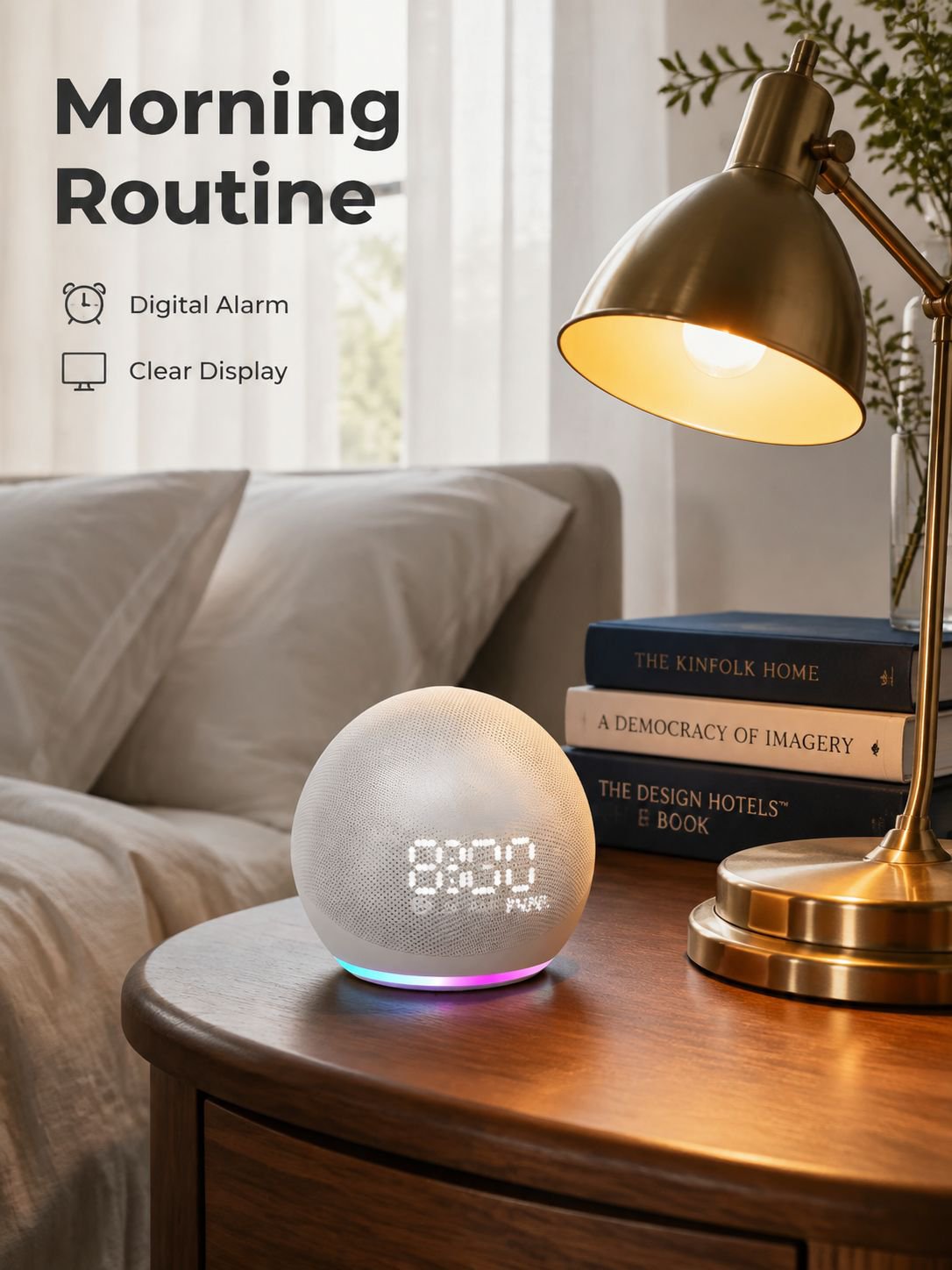Cross-border best-selling alaxe clock Bluetooth speaker, fabric mini speaker with heavy subwoofer, d