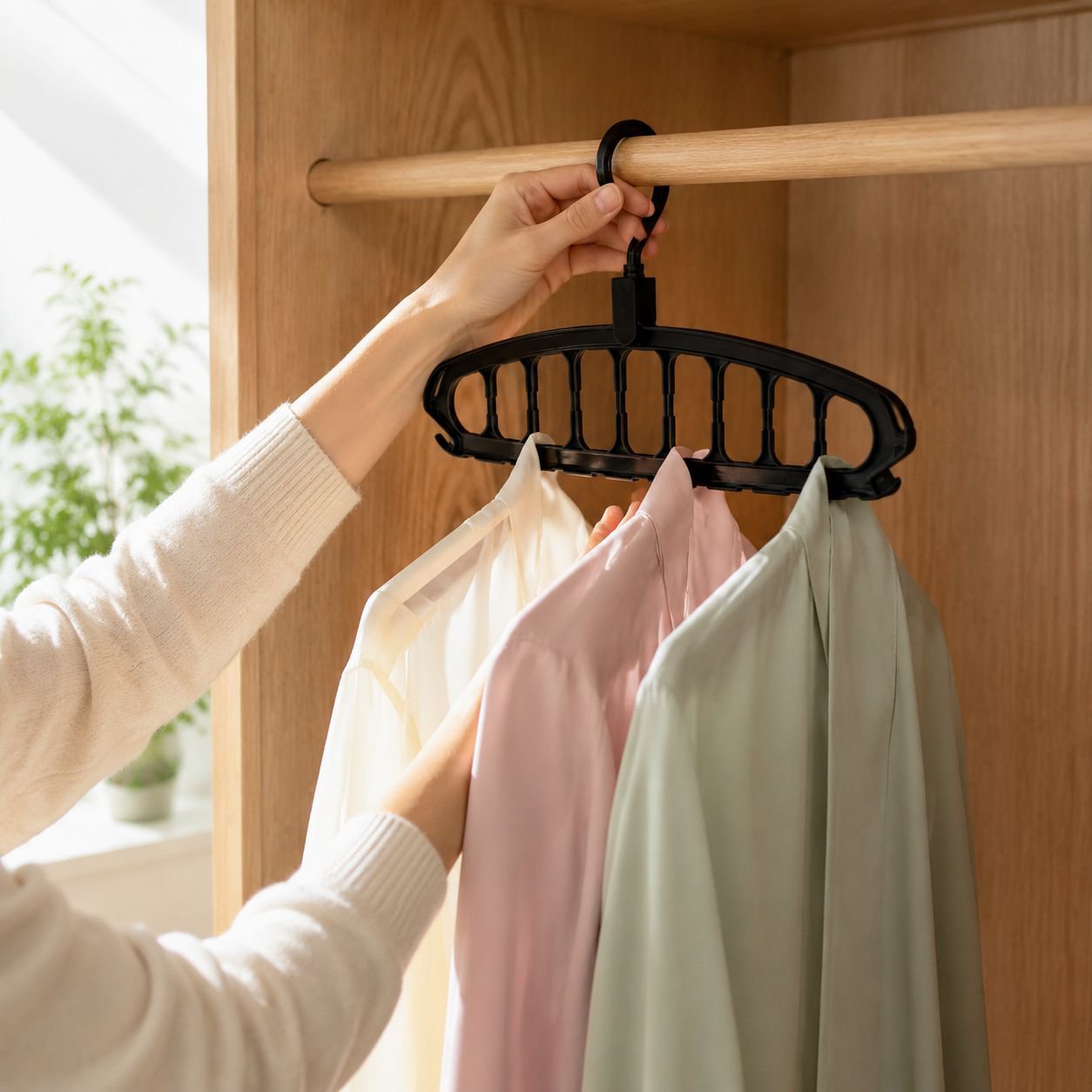 Multi-purpose Seamless Hook for Clothes Storage