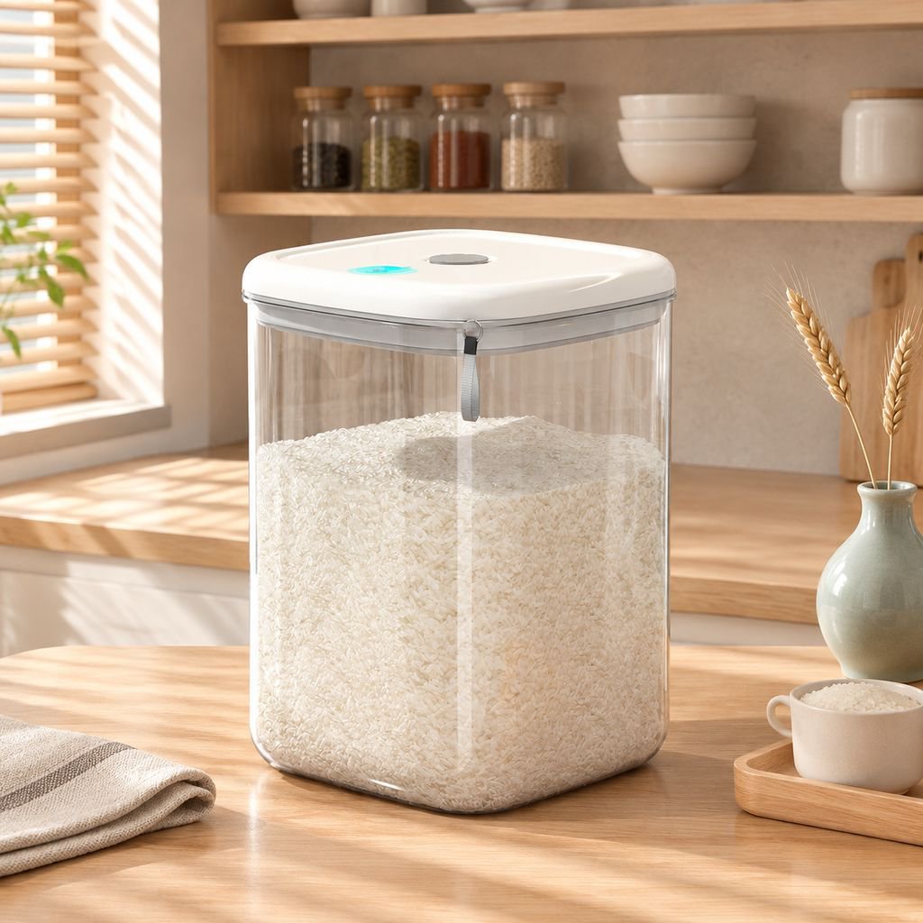 電動 真空 米びつ 大容量 スマート 密閉 保存容器 防虫 防湿 食品級 家庭用 自動真空 フードストッカー