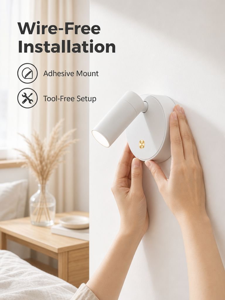 Wireless Bedside Headboard Light