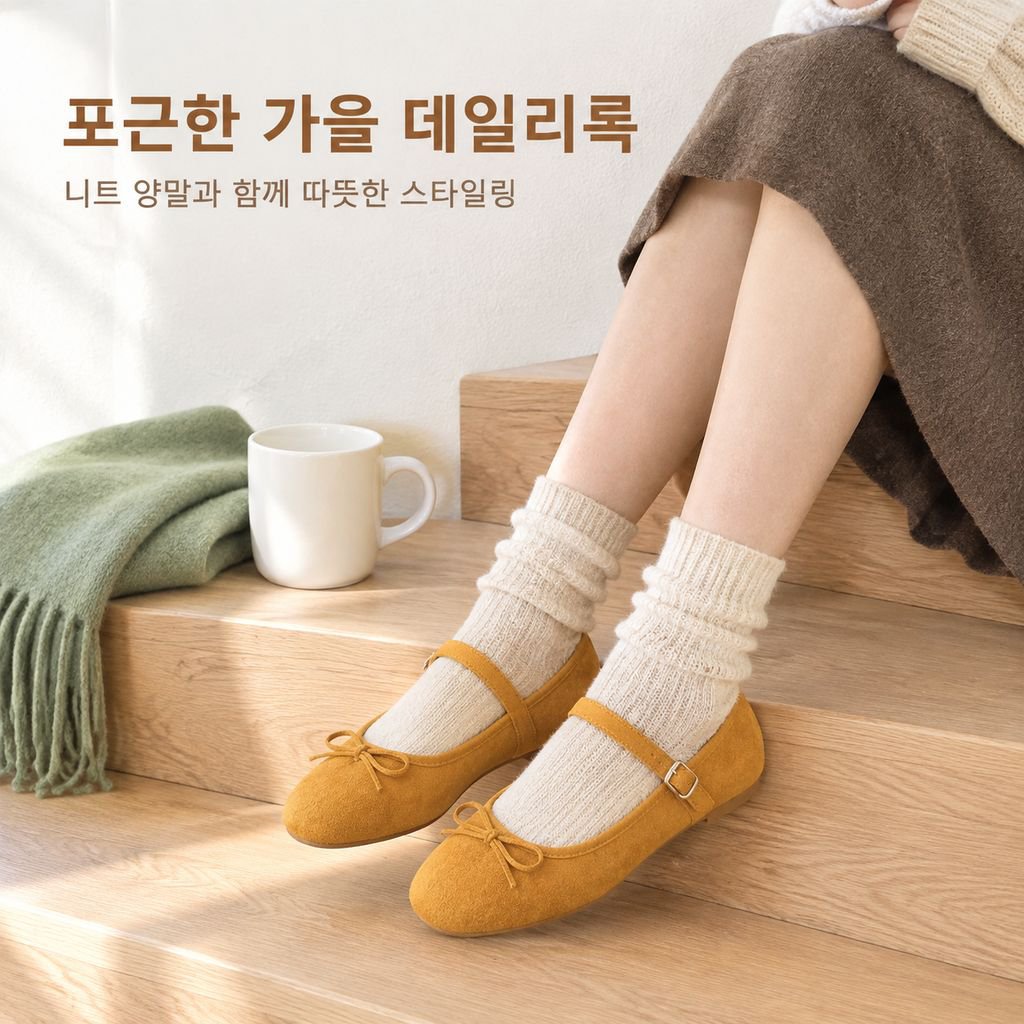 처음 만나는 증가 메리 제인 단화 프렌치 리본 장식 드레스 매치 2025 가을 겨울 신상
