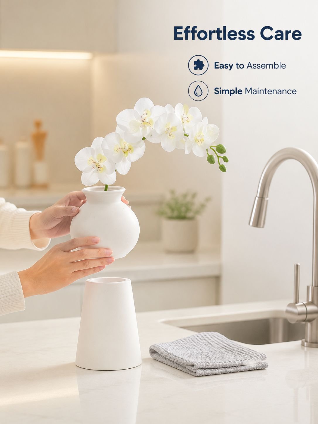 Minimalist Tabletop Floral Display