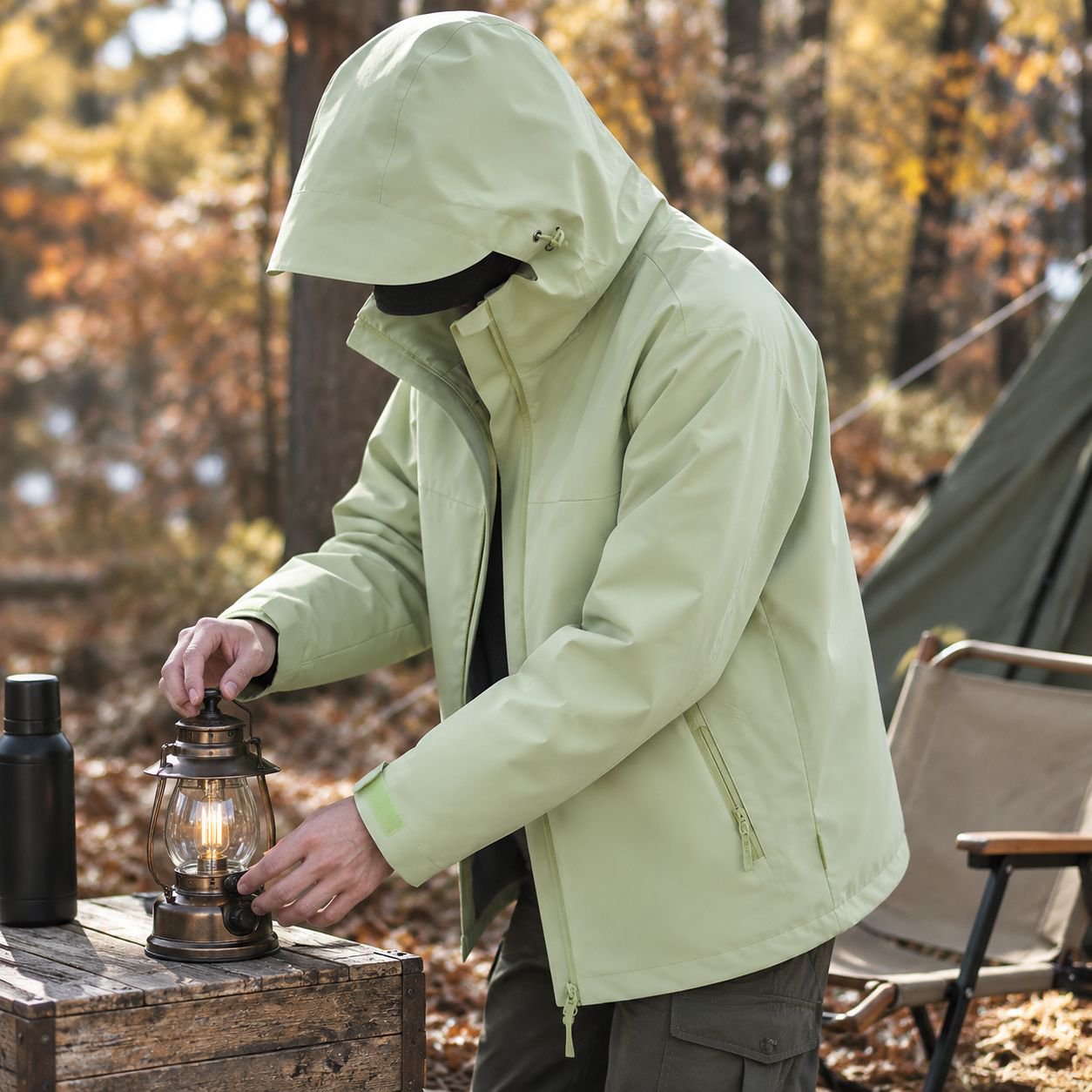 Unisex windproof waterproof jacket front view