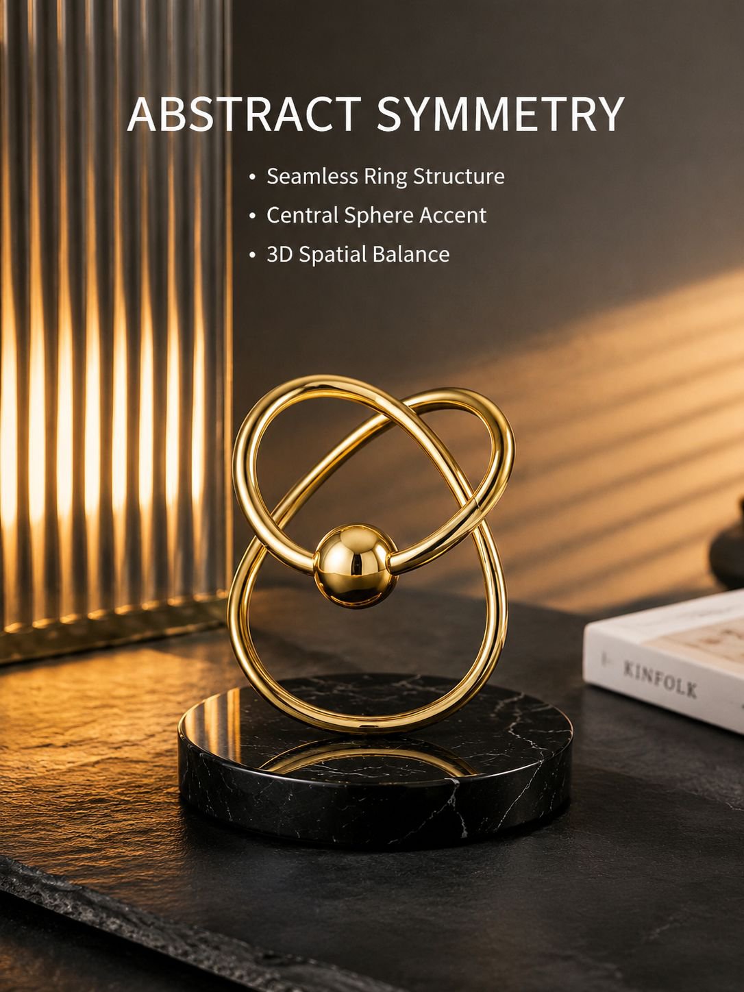 Modern minimalist metal ornament