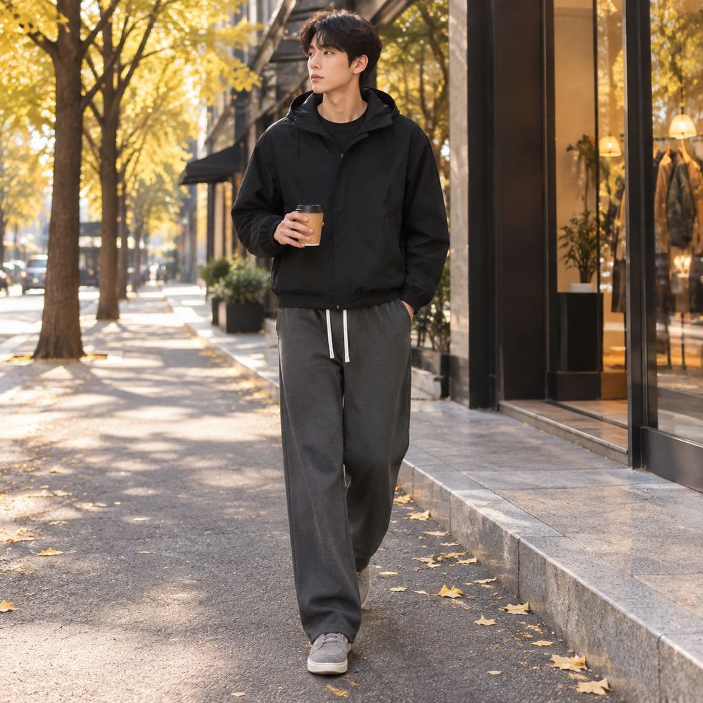 남성 루즈핏 스트레이트 운동 팬츠