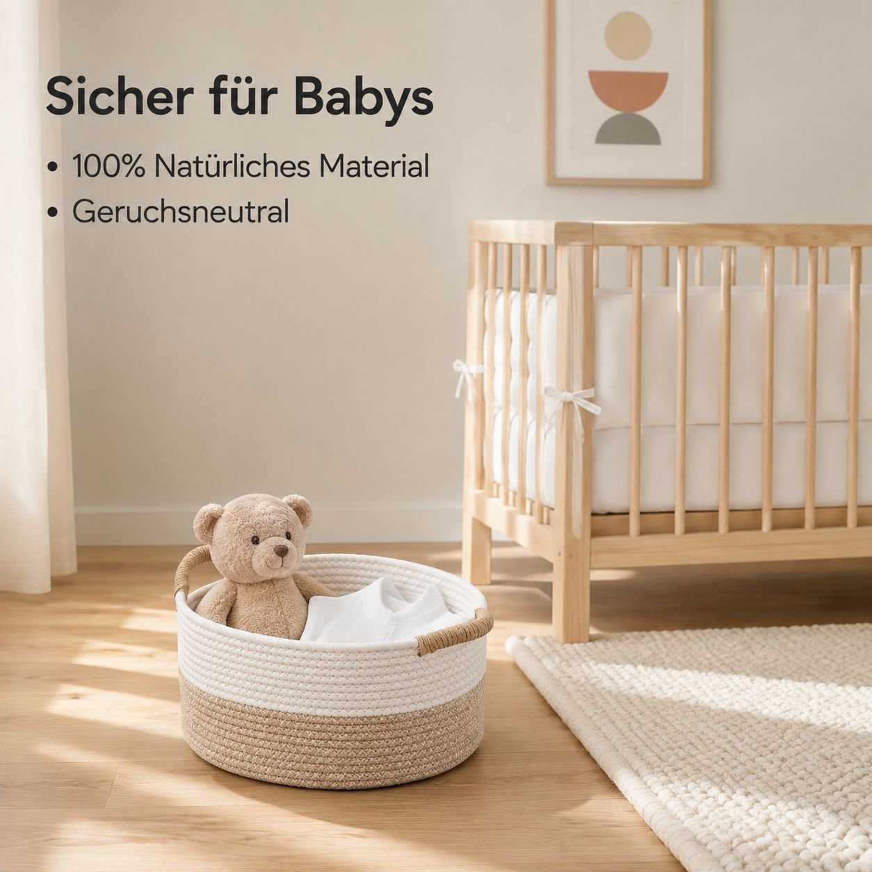 Schlichter Aufbewahrungskorb aus Baumwollseil