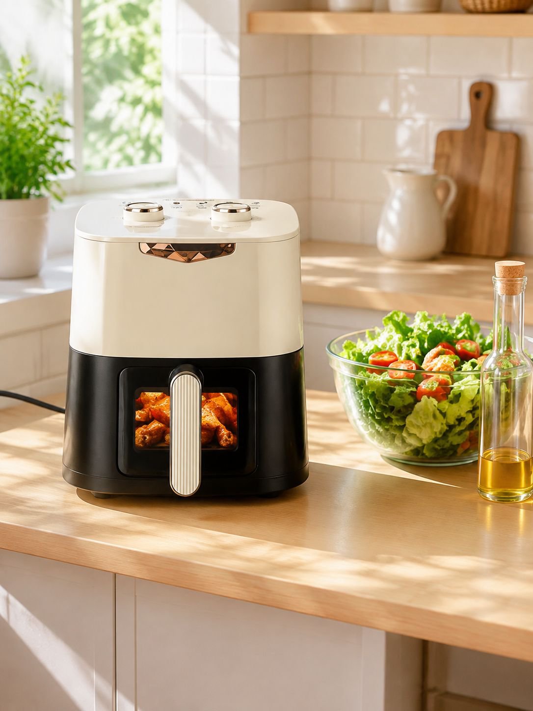 Große elektrische Fritteuse mit Mehrfachfunktion