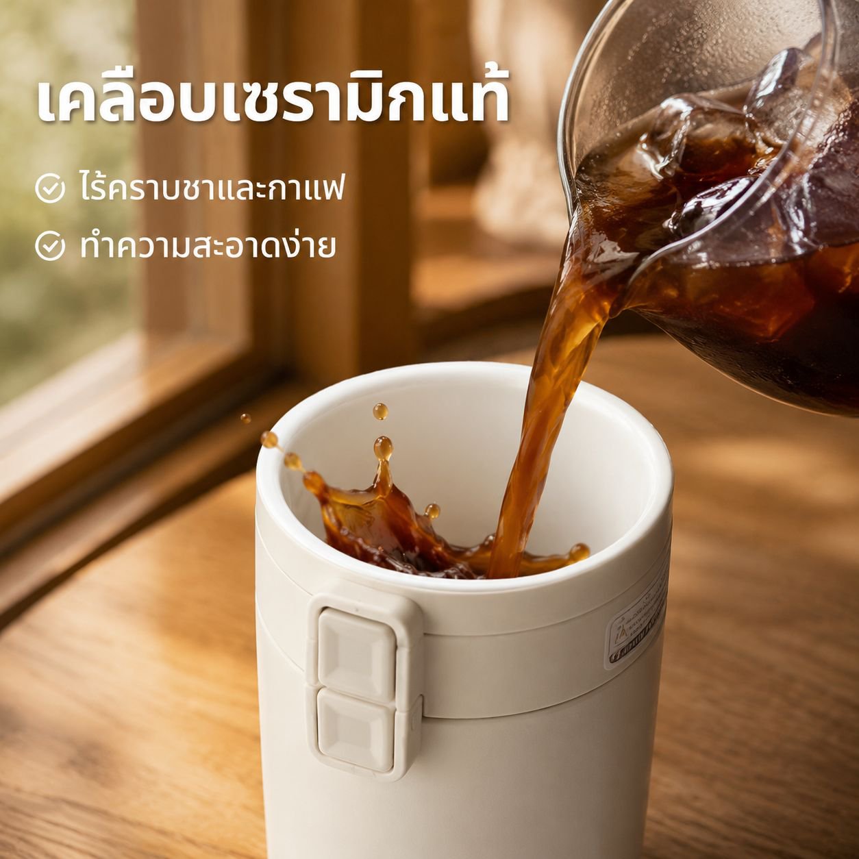 กระบอกน้ำเก็บความร้อนบุเซรามิก ดีไซน์สวย