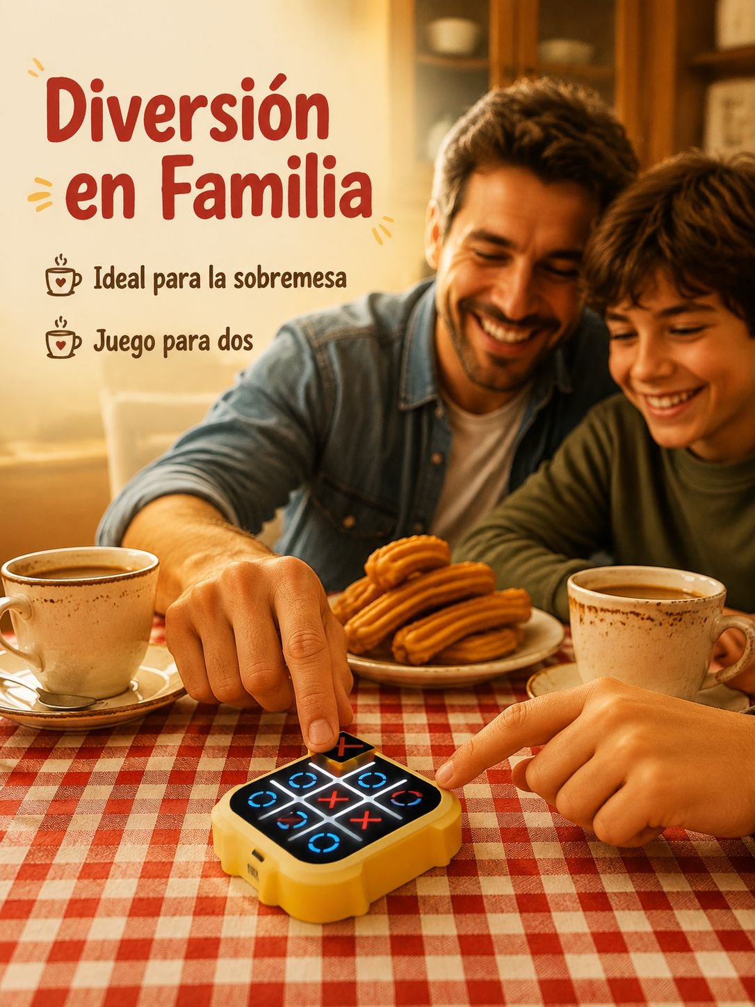 Juego electrónico de tres en raya de mesa
