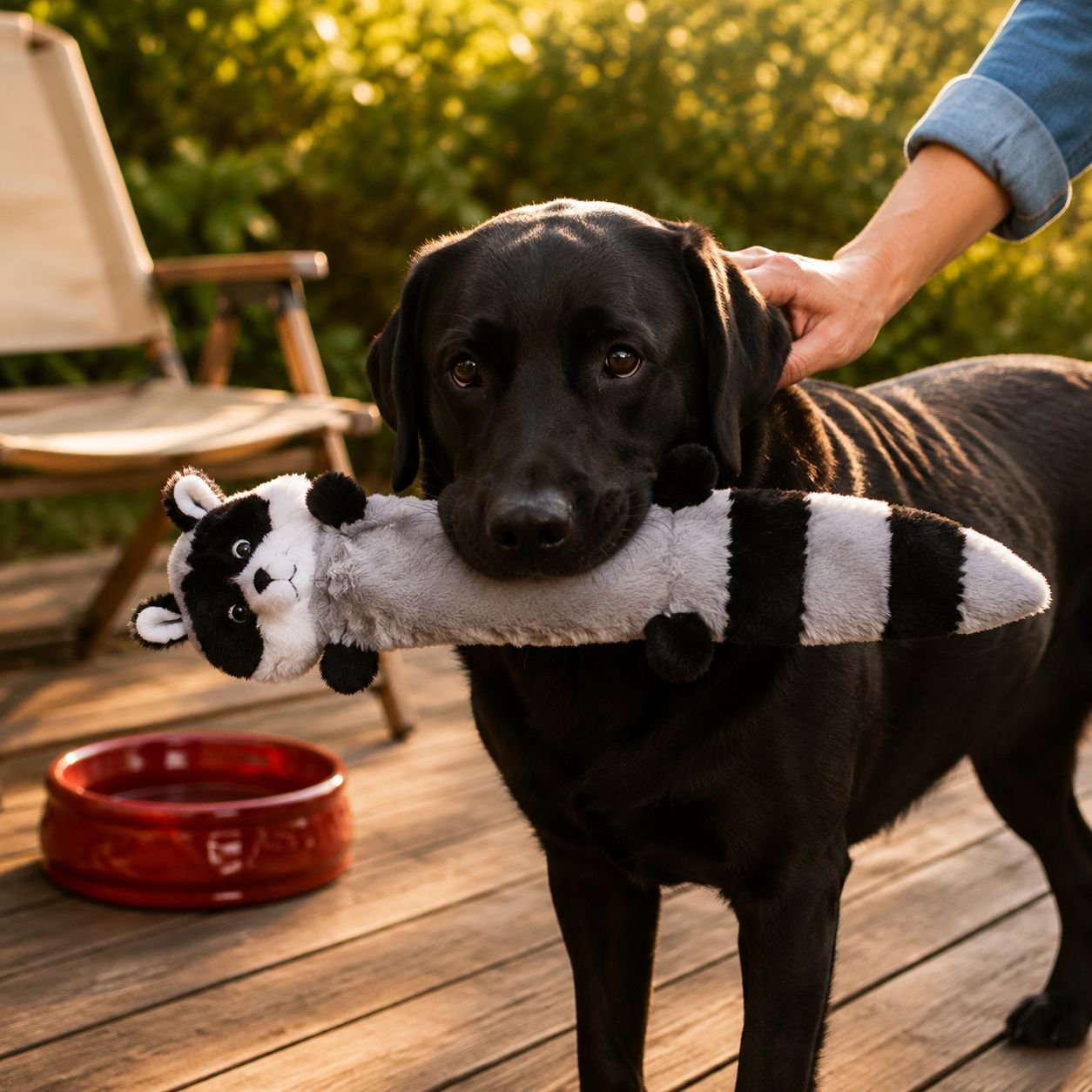 Plush toys with durable, chewable, and teeth-cleaning properties for dogs.
