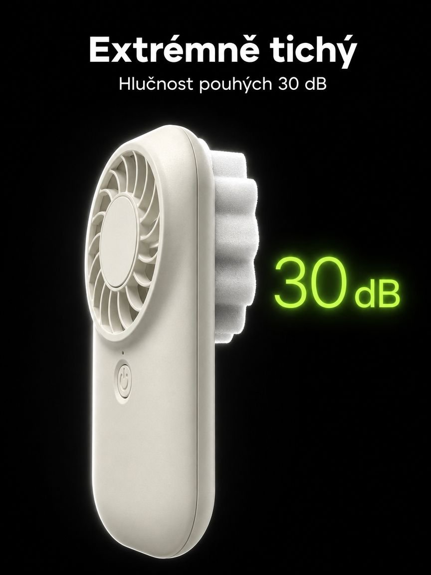 Ventilátor v provozu s viditelným proudem vzduchu